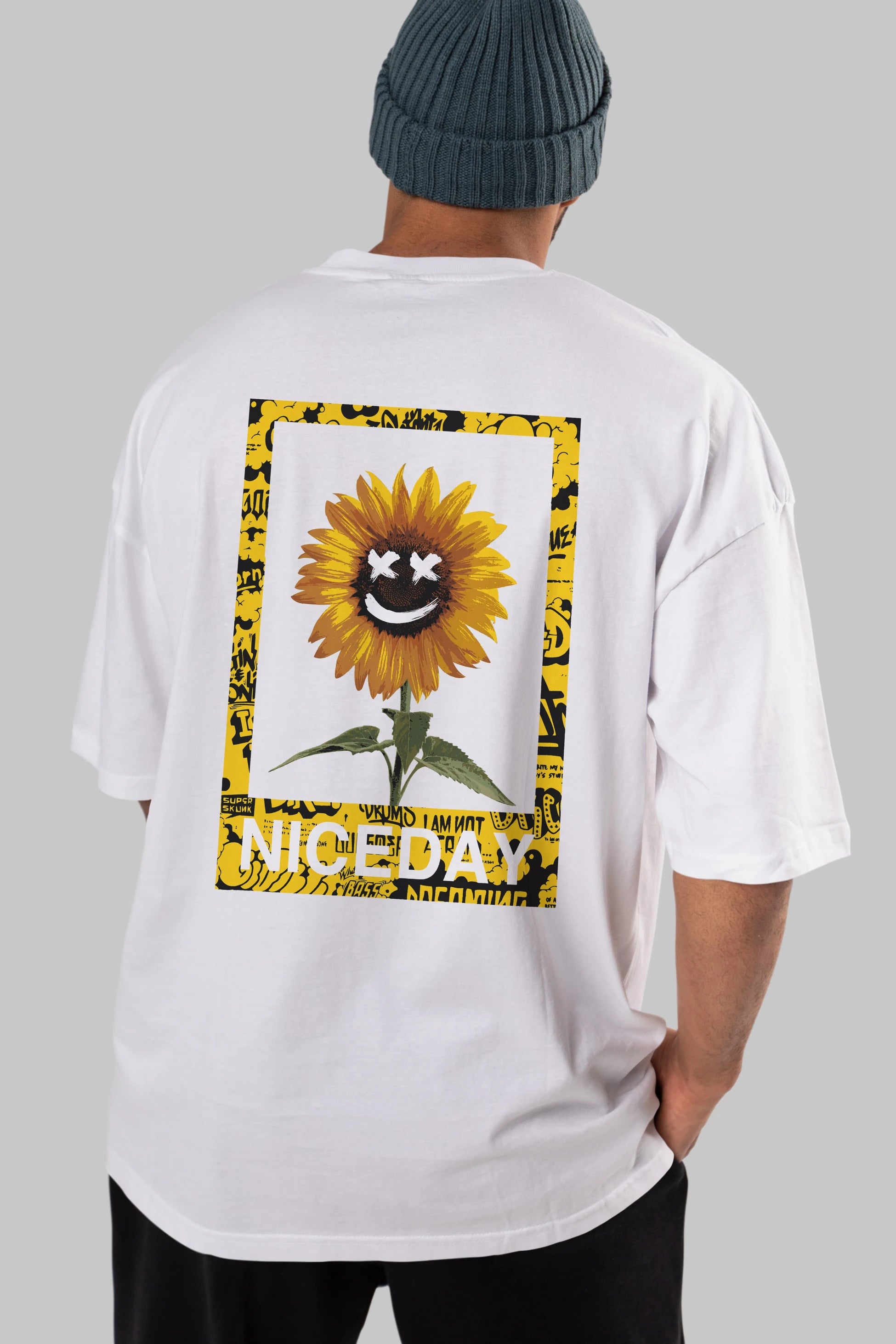 Niceday Streewear Arka Baskılı Oversize t-shirt Erkek Kadın Unisex