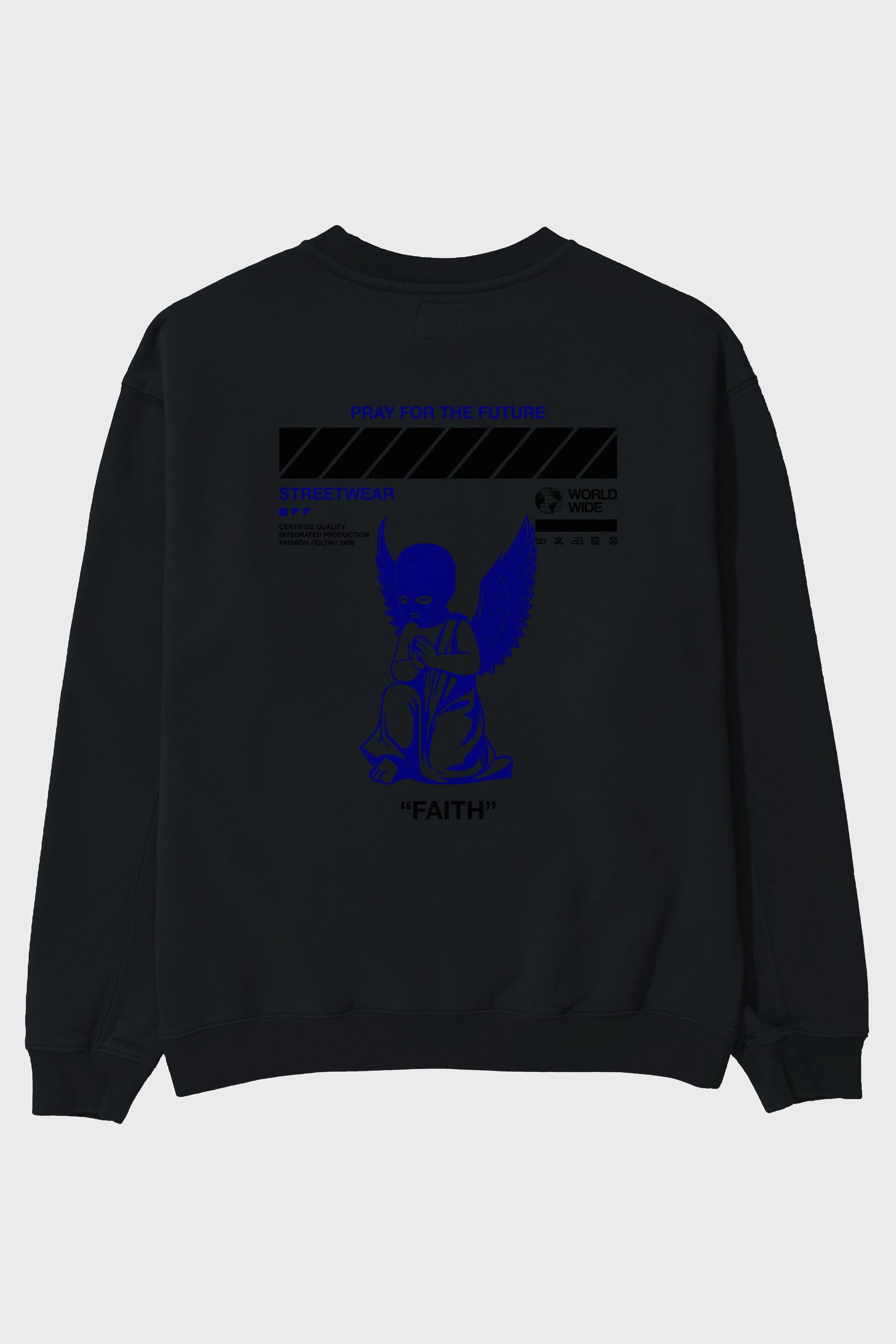 Pray for The Future Arka Baskılı Oversize Sweatshirt Erkek Kadın Unisex