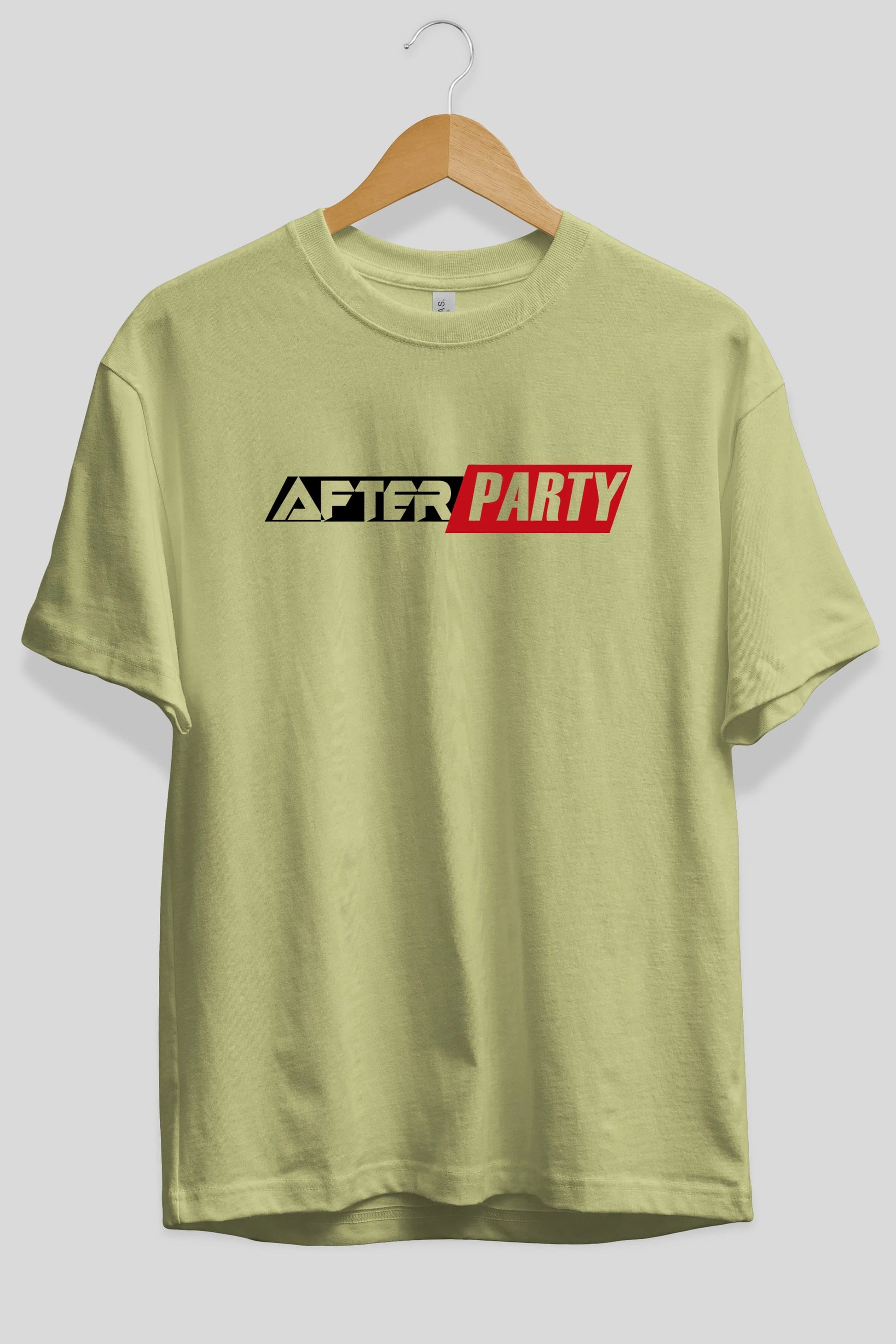 After Party Ön Baskılı Oversize t-shirt %100 pamuk Erkek Kadın Unisex