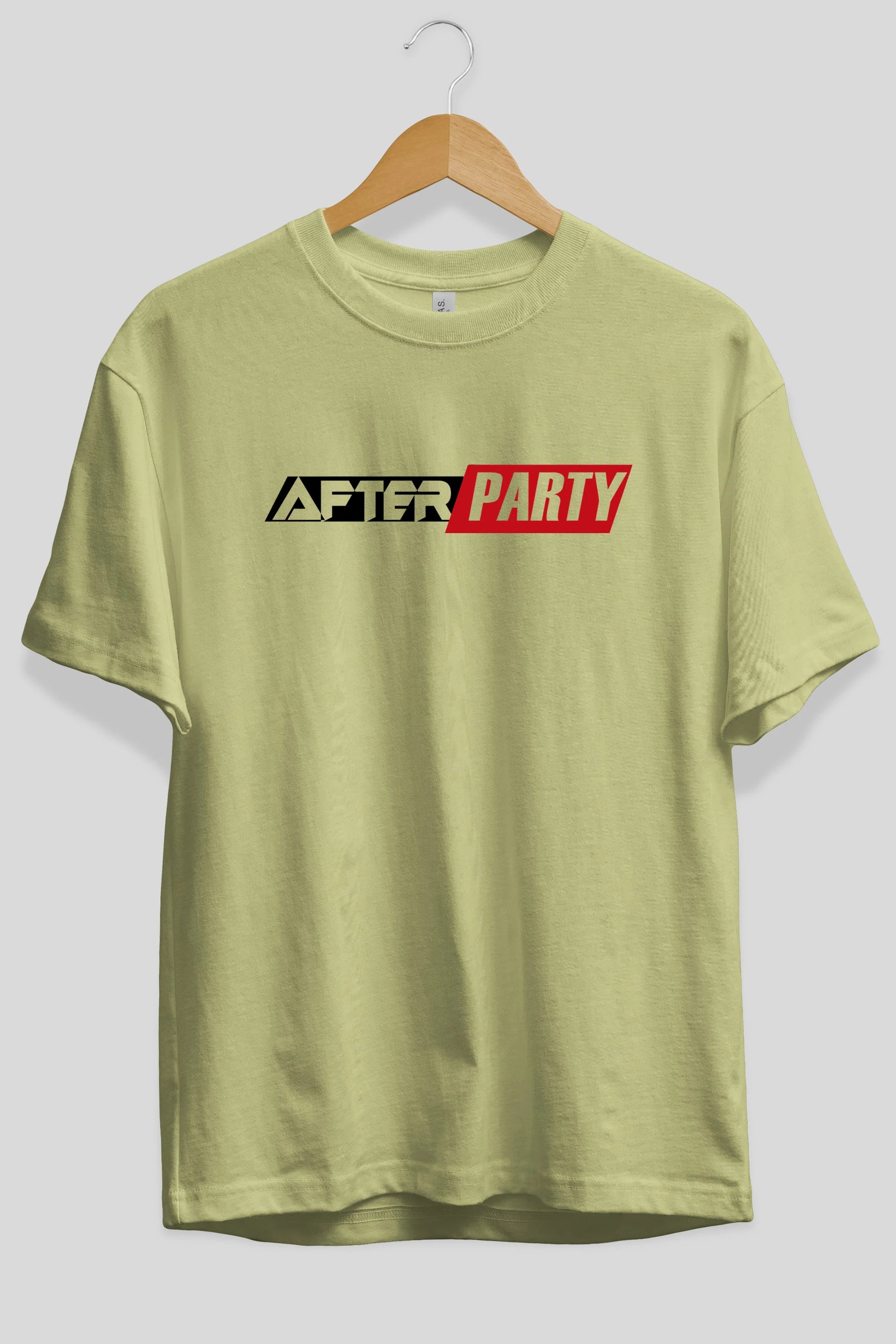 After Party Ön Baskılı Oversize t-shirt %100 pamuk Erkek Kadın Unisex