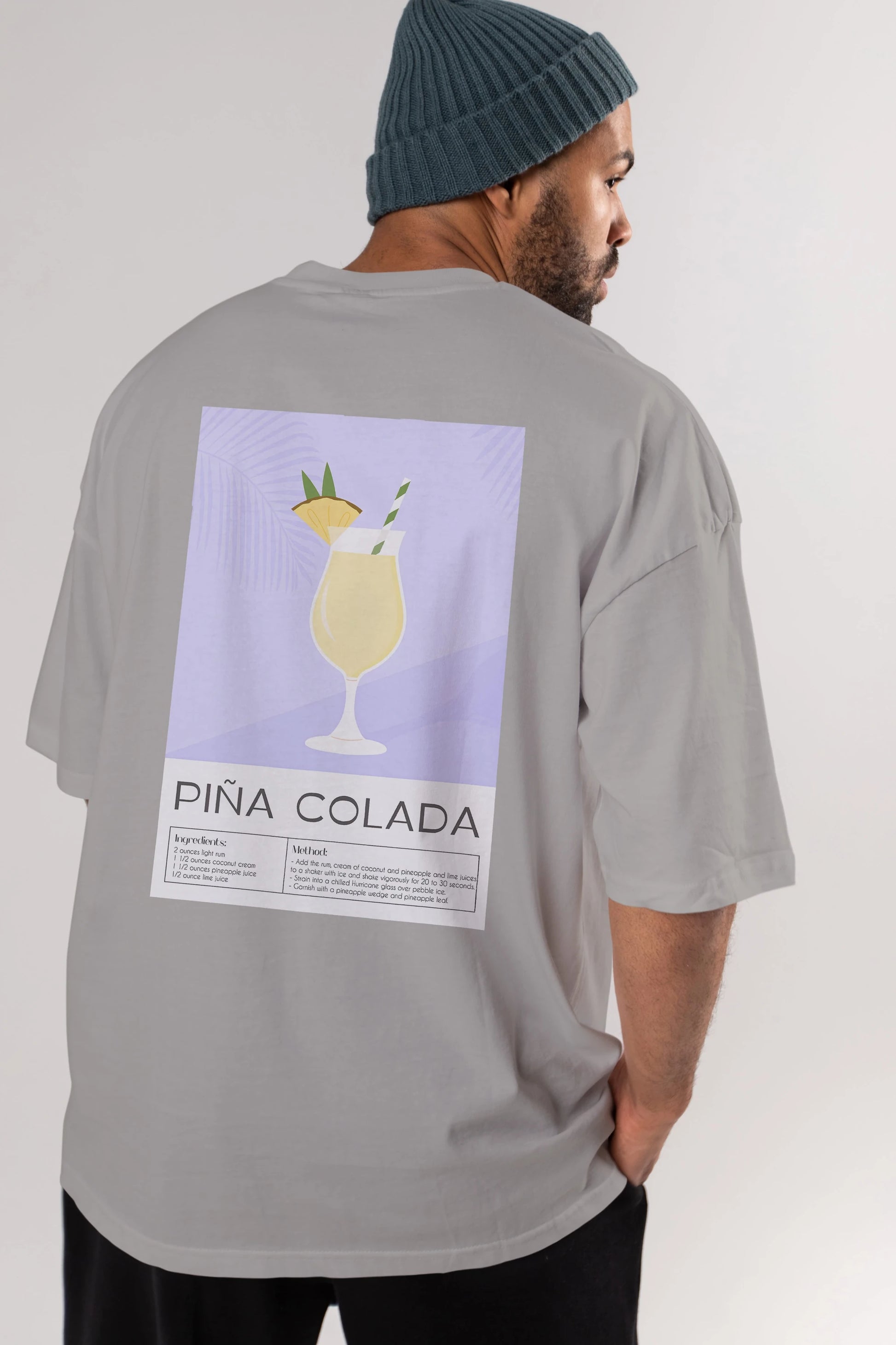 PIna Colada 6 Arka Baskılı Oversize t-shirt Erkek Kadın Unisex %100 Pamuk Bisiklet Yaka tişort