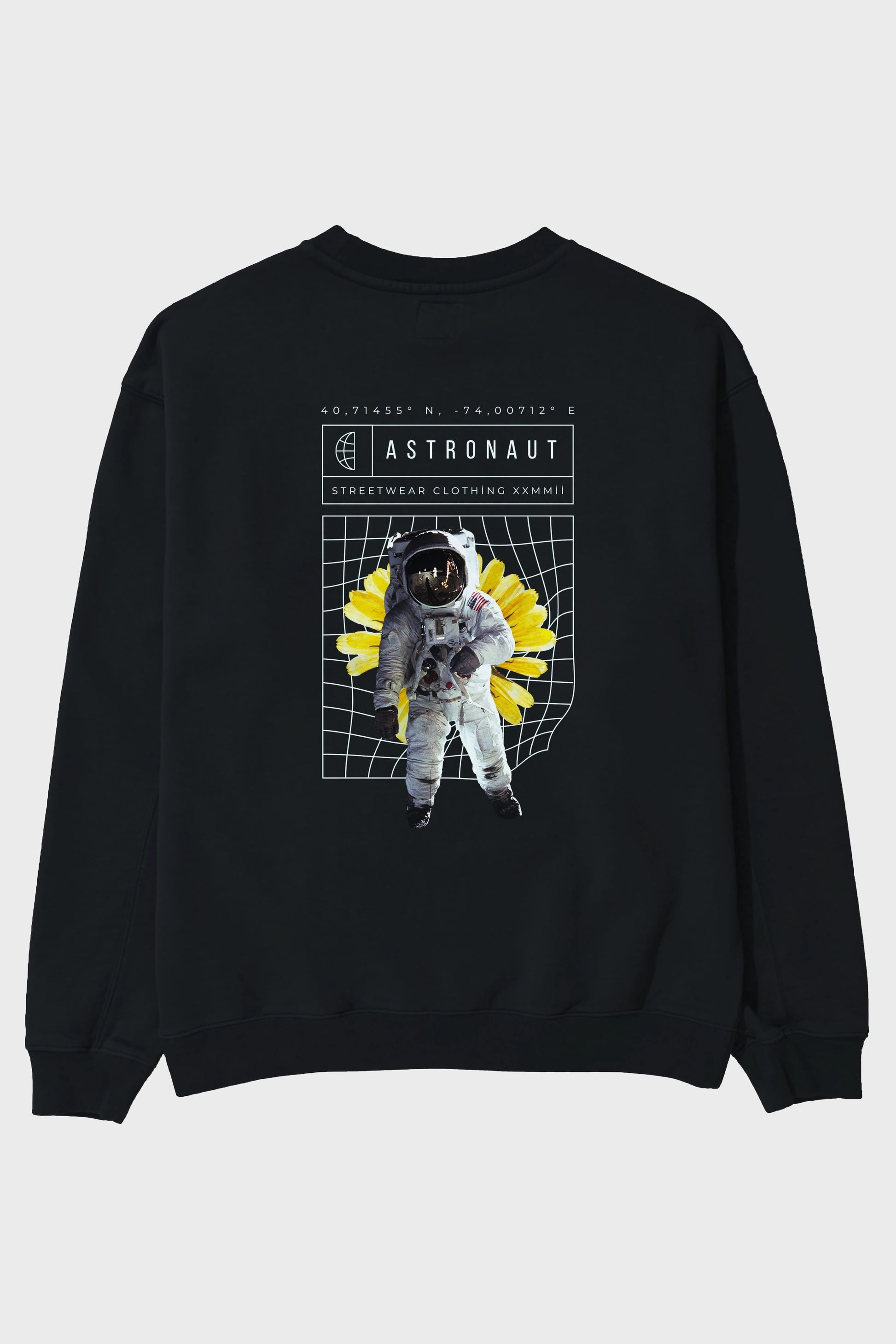 Astronaut Streetwear Arka Baskılı Oversize Sweatshirt Erkek Kadın Unisex