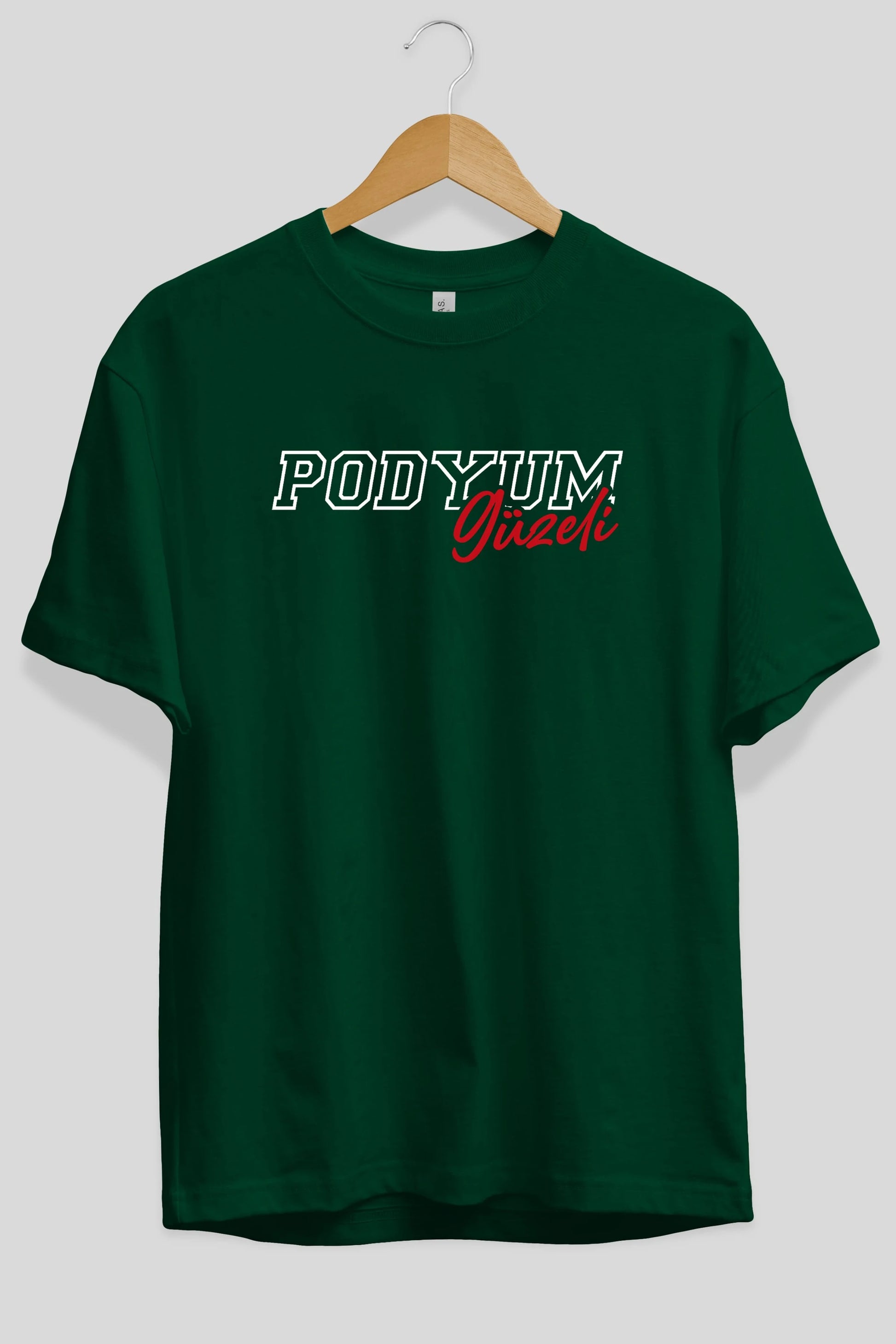 Podyum Güzeli Ön Baskılı Oversize t-shirt %100 pamuk Erkek Kadın Unisex