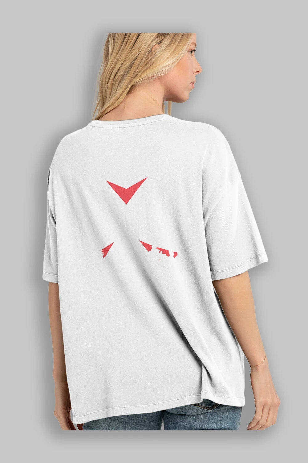 Jason Moon Arka Baskılı Oversize t-shirt %100 pamuk Erkek Kadın Unisex