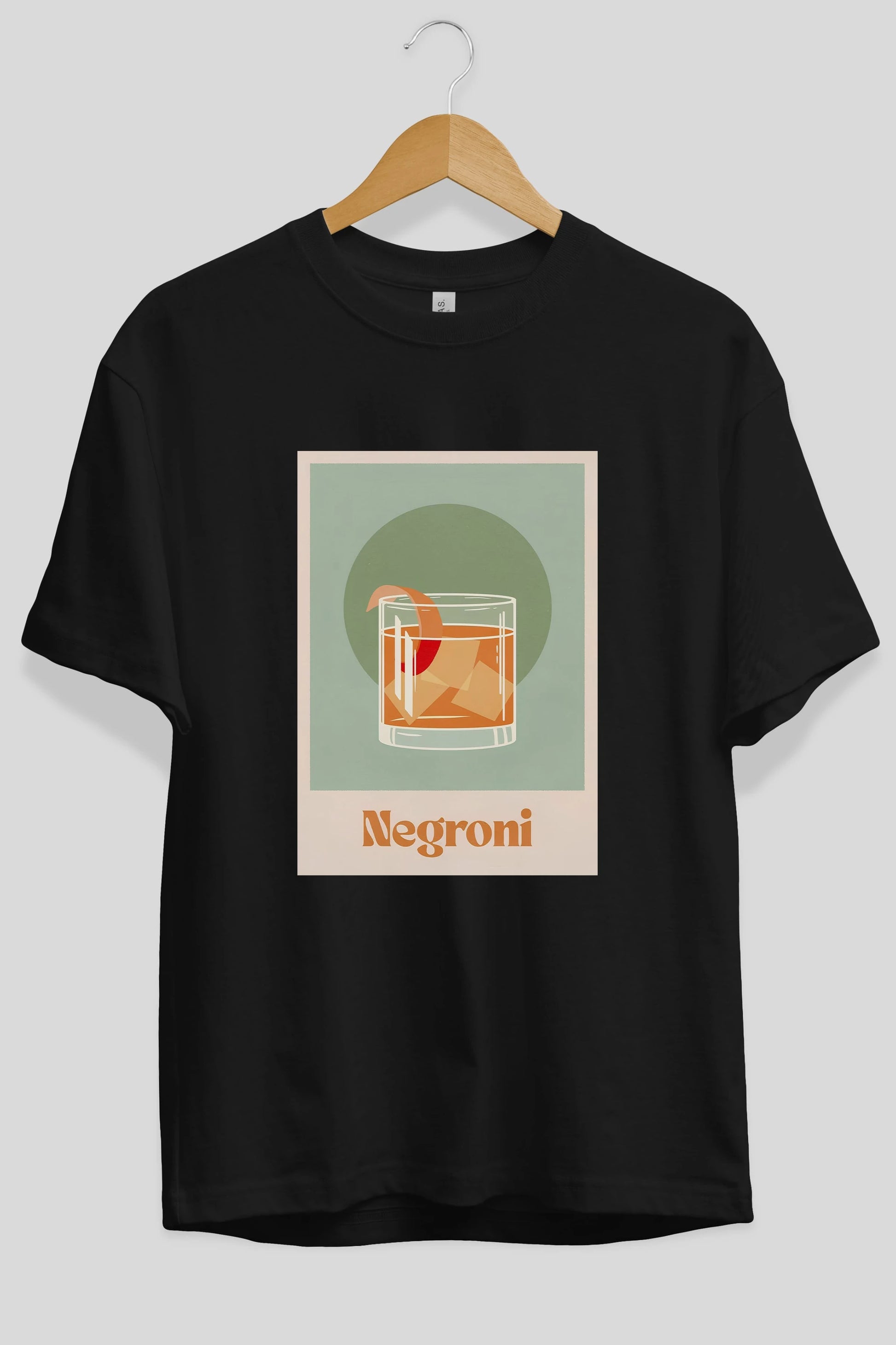 Negroni 5 Ön Baskılı Oversize t-shirt Erkek Kadın Unisex %100 Pamuk Bisiklet Yaka tişort