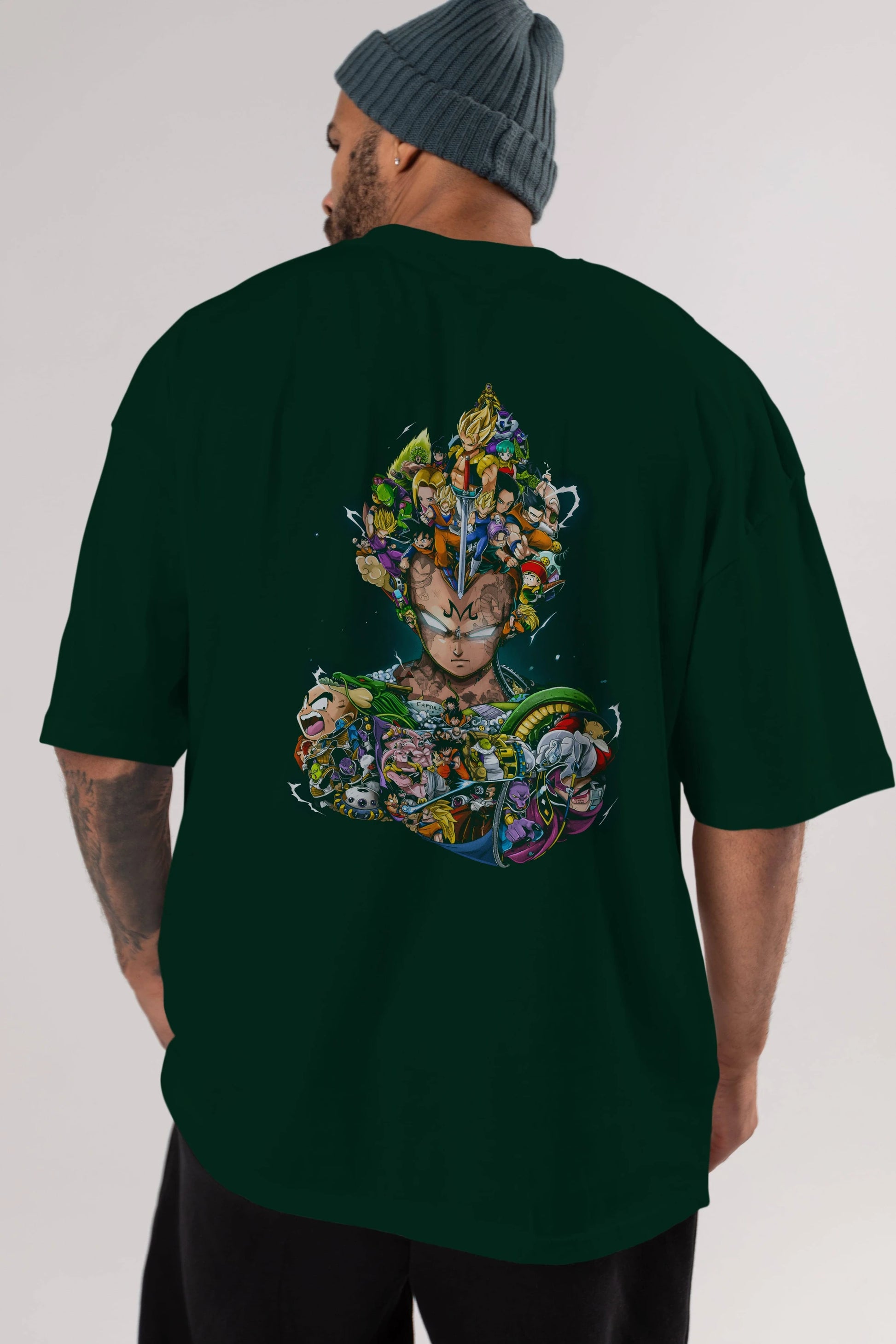 DRAGON BALL ART (3) Anime Arka Baskılı Oversize t-shirt Erkek Kadın Unisex