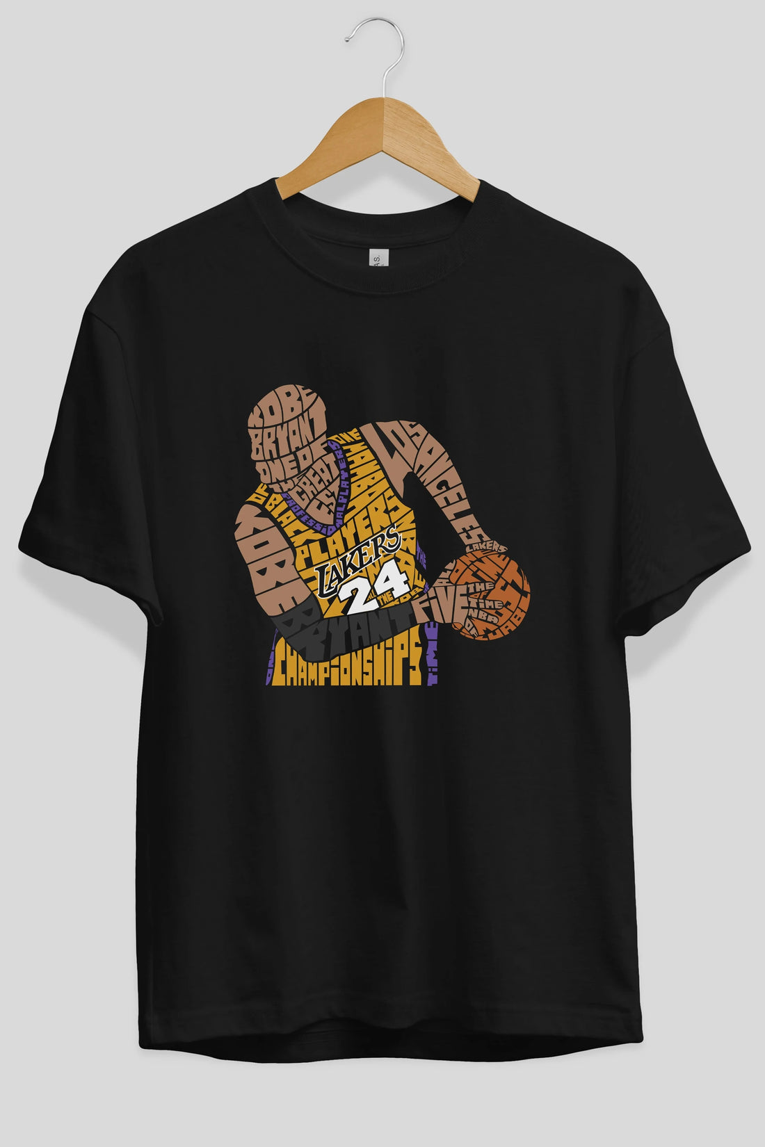 Kobe Bryant Ön Baskılı Oversize t-shirt %100 pamuk Erkek Kadın Unisex