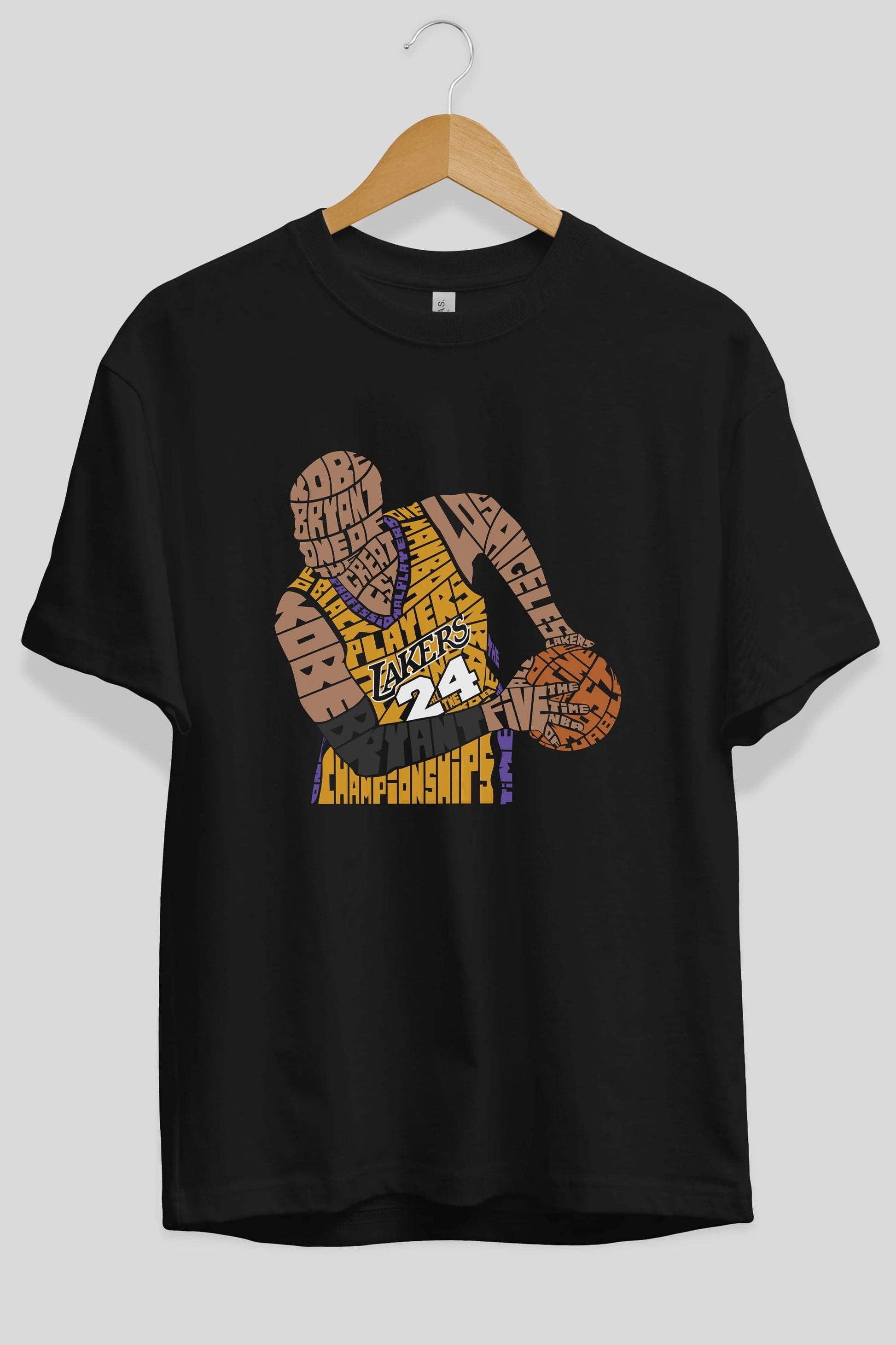 Kobe Bryant Ön Baskılı Oversize t-shirt %100 pamuk Erkek Kadın Unisex