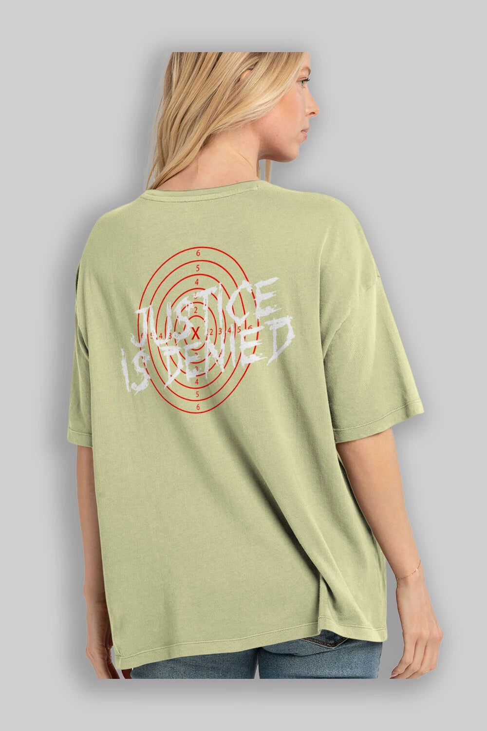 Justice is Denied Arka Baskılı Oversize t-shirt Erkek Kadın Unisex