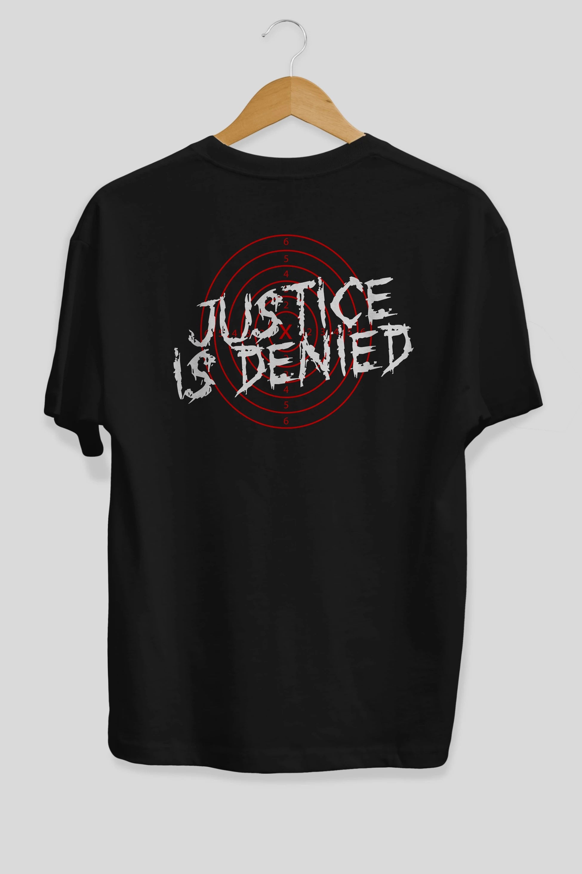 Justice is Denied Arka Baskılı Oversize t-shirt Erkek Kadın Unisex