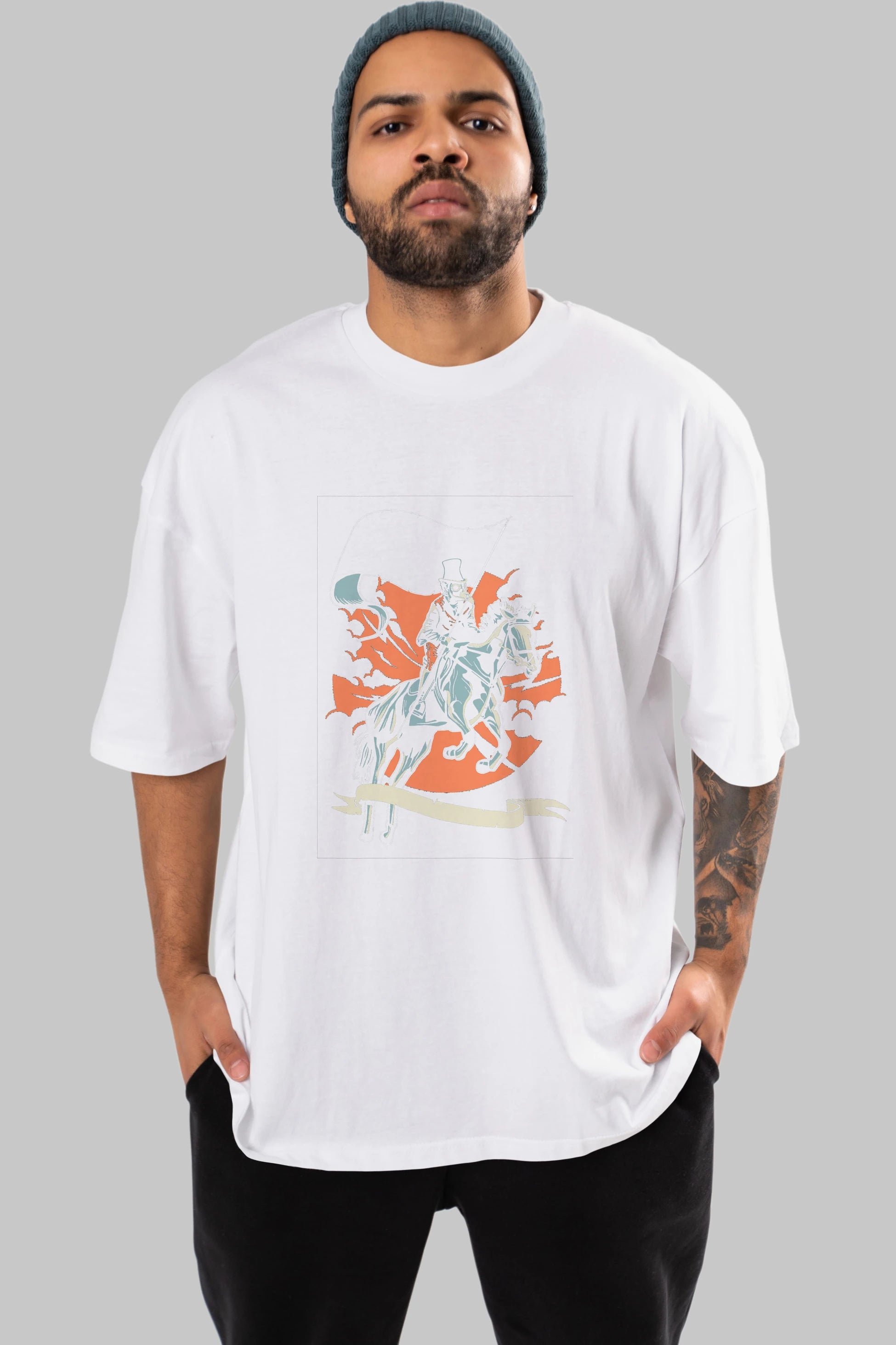 Plague Doctor Ön Baskılı Oversize t-shirt Erkek Kadın Unisex %100 Pamuk tişort
