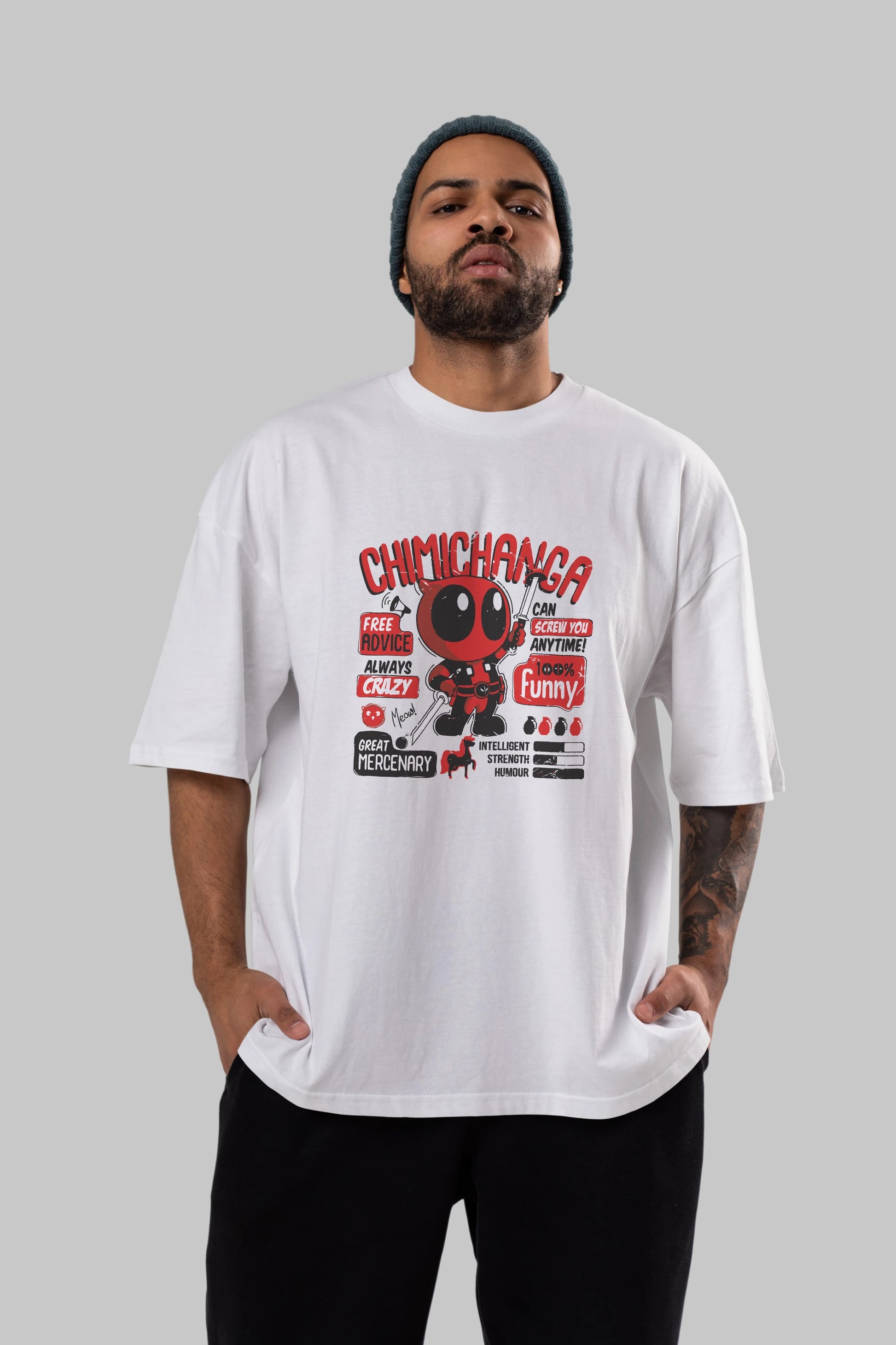 Deadpool (9) Ön Baskılı Oversize t-shirt Erkek Kadın Unisex %100 Pamuk Bisiklet Yaka tişort