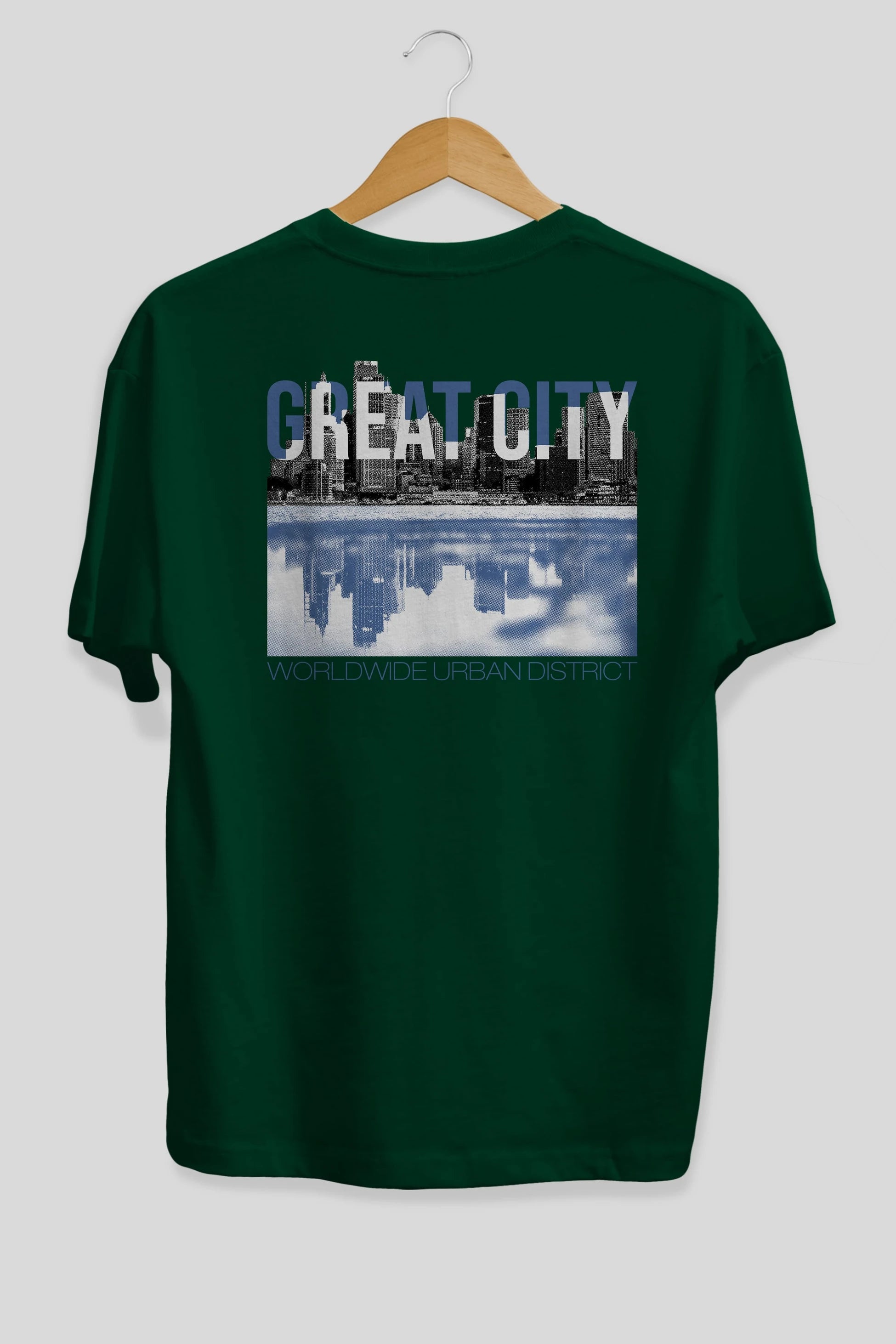 Great City Arka Baskılı Oversize t-shirt Erkek Kadın Unisex