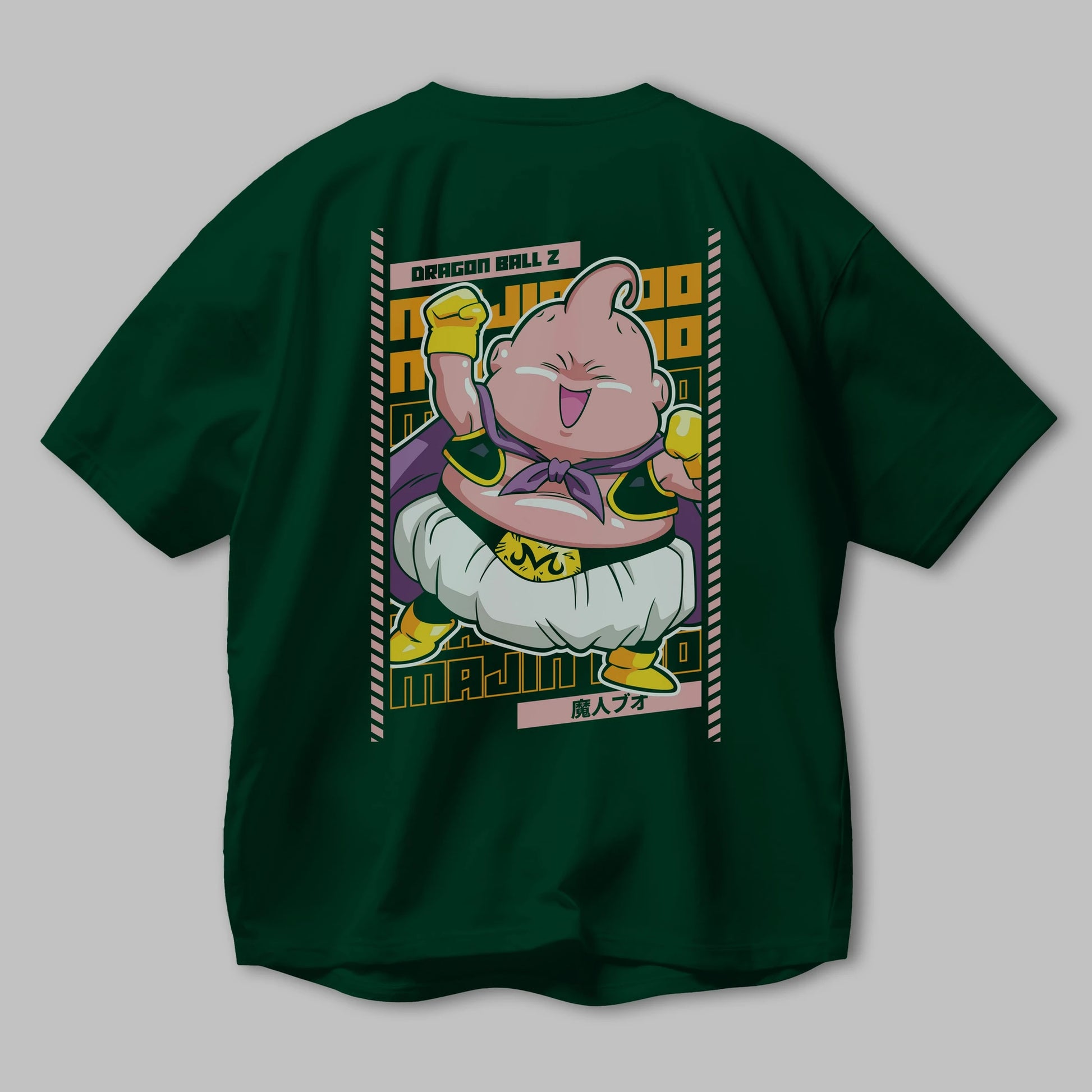 MAJIN BOO1 Anime Arka Baskılı Oversize t-shirt Erkek Kadın Unisex