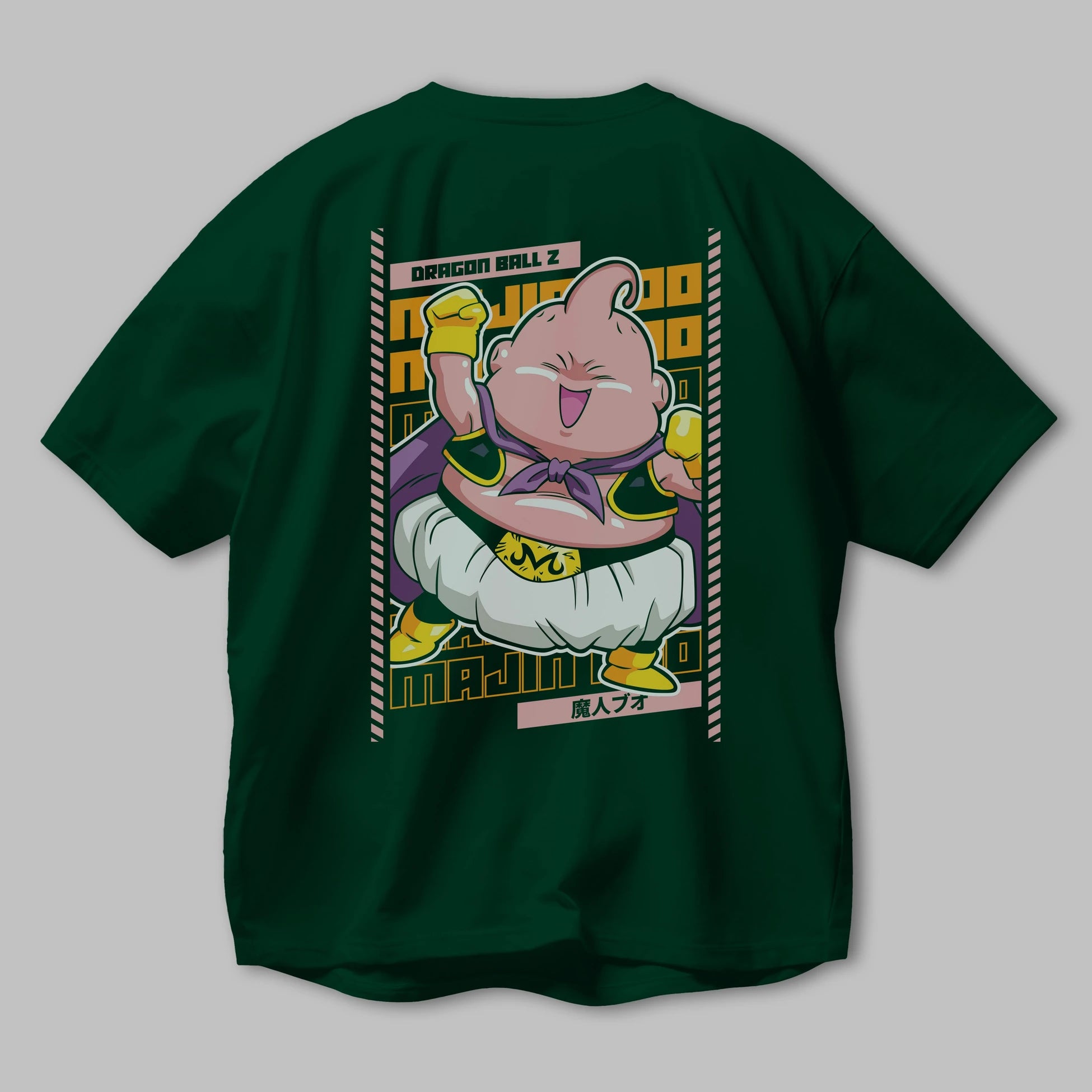 MAJIN BOO1 Anime Arka Baskılı Oversize t-shirt Erkek Kadın Unisex