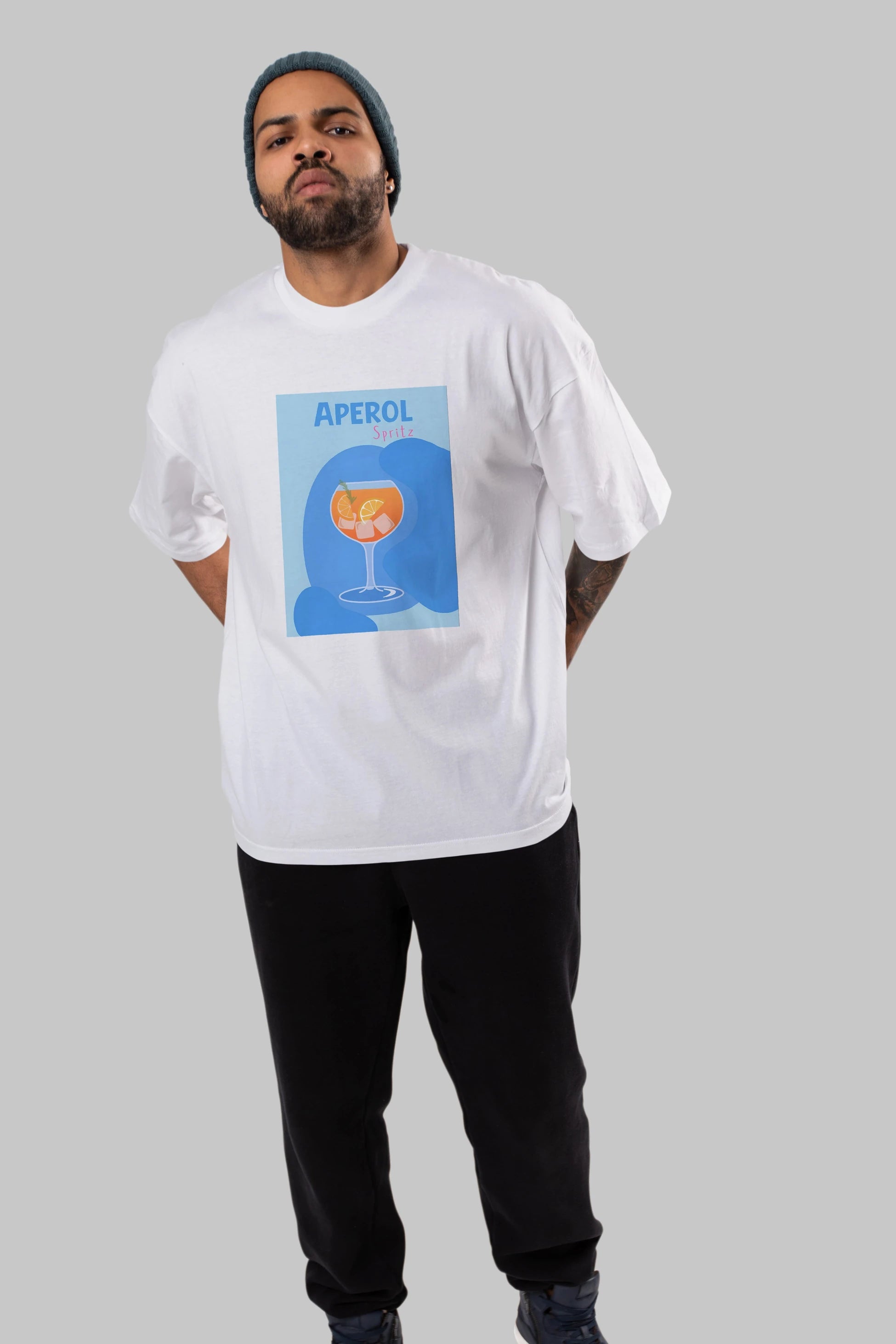 Aperol Spritz 10 Ön Baskılı Oversize t-shirt Erkek Kadın Unisex %100 Pamuk Bisiklet Yaka tişort