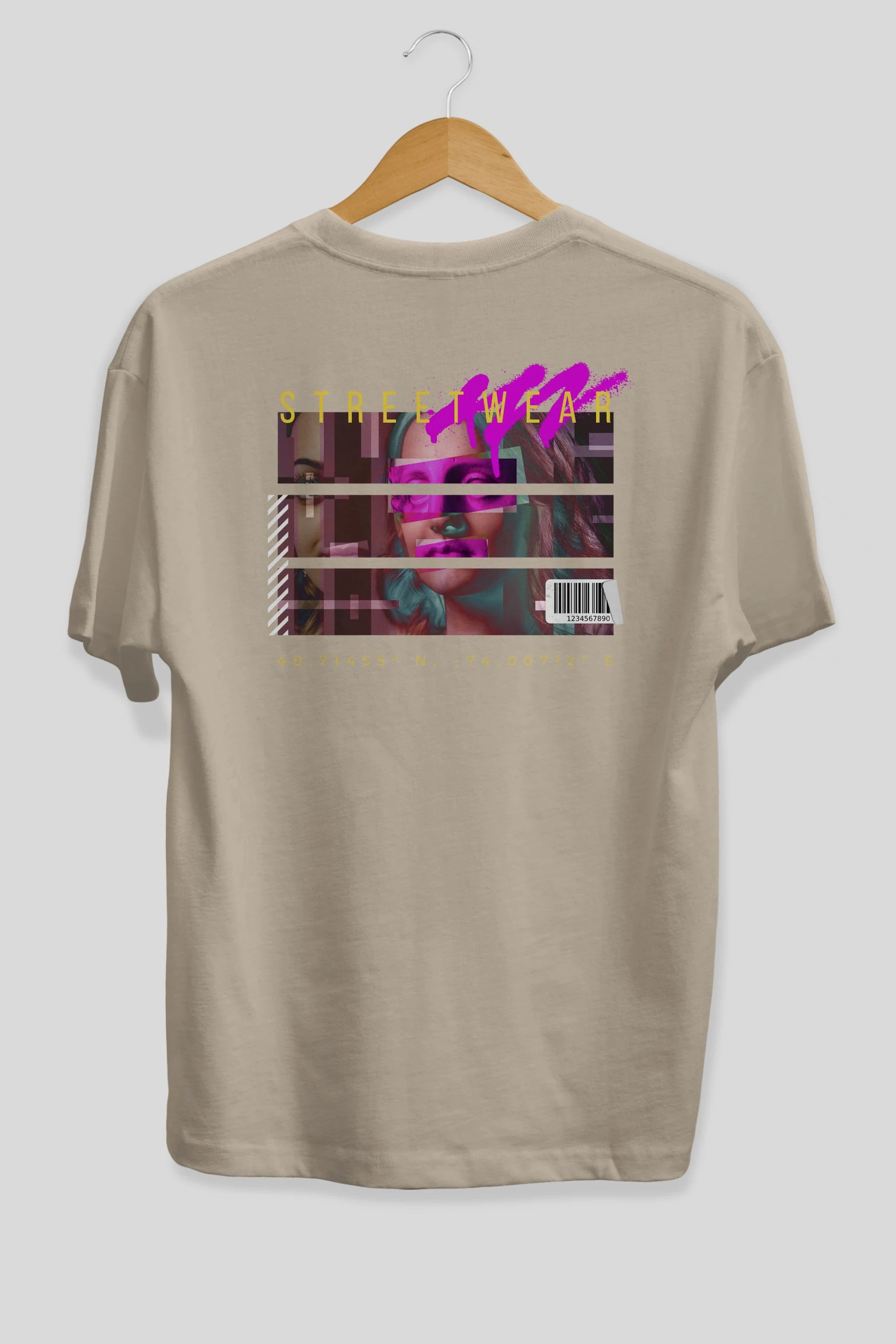 Futuristic Streetwear 2 Arka Baskılı Oversize t-shirt Erkek Kadın Unisex