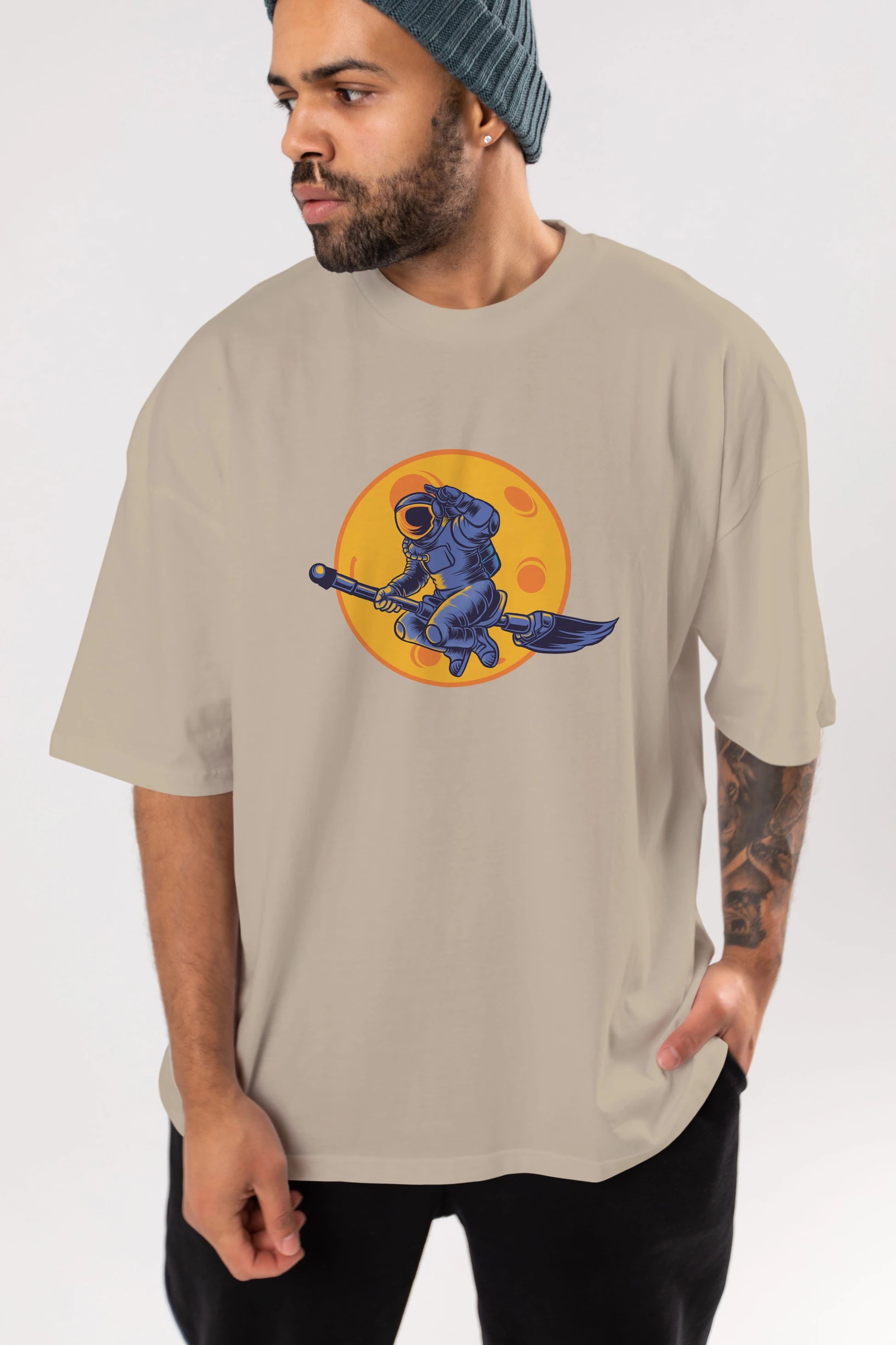 Space Witch Ön Baskılı Oversize t-shirt Erkek Kadın Unisex