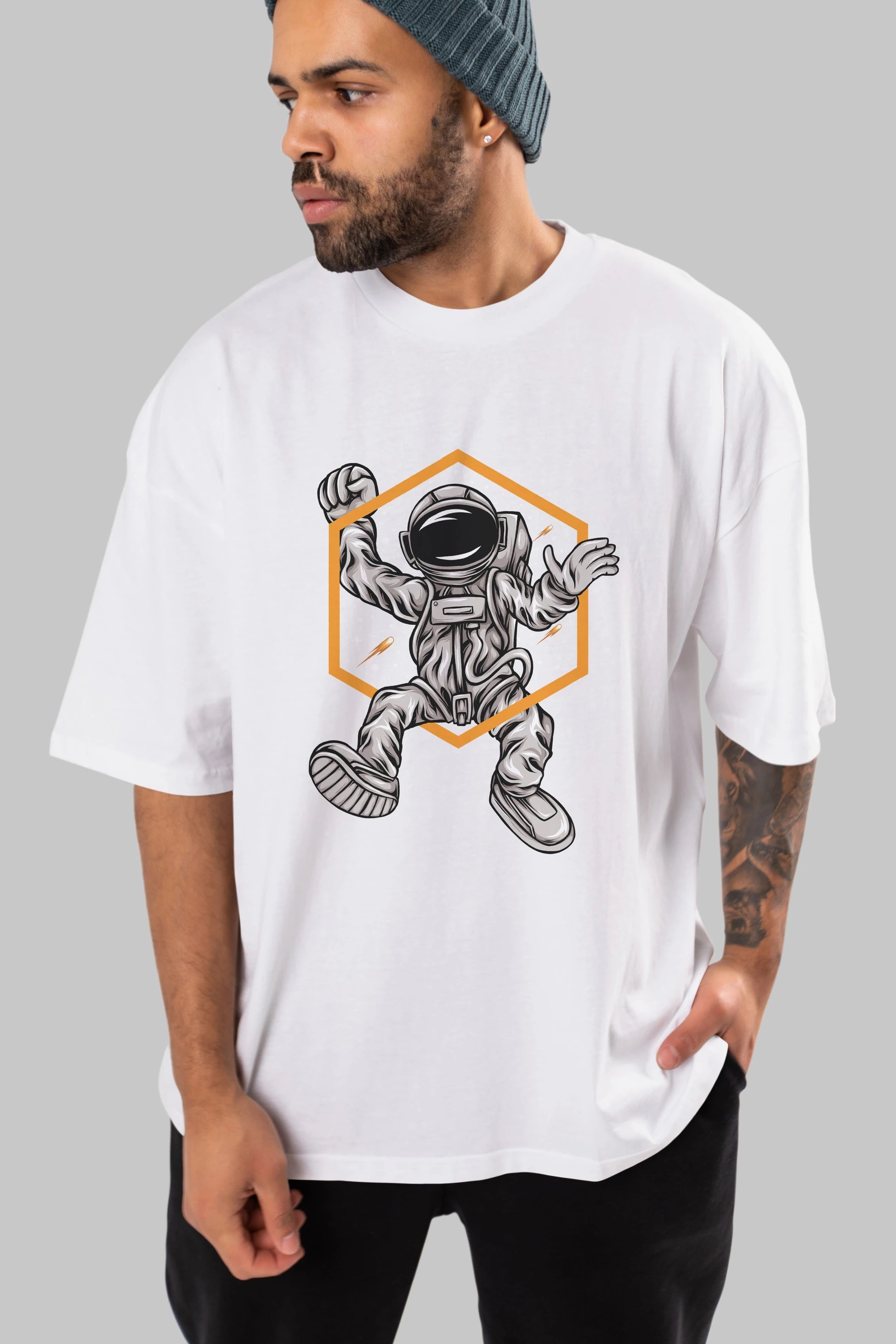 Astrofun Ön Baskılı Oversize t-shirt Erkek Kadın Unisex