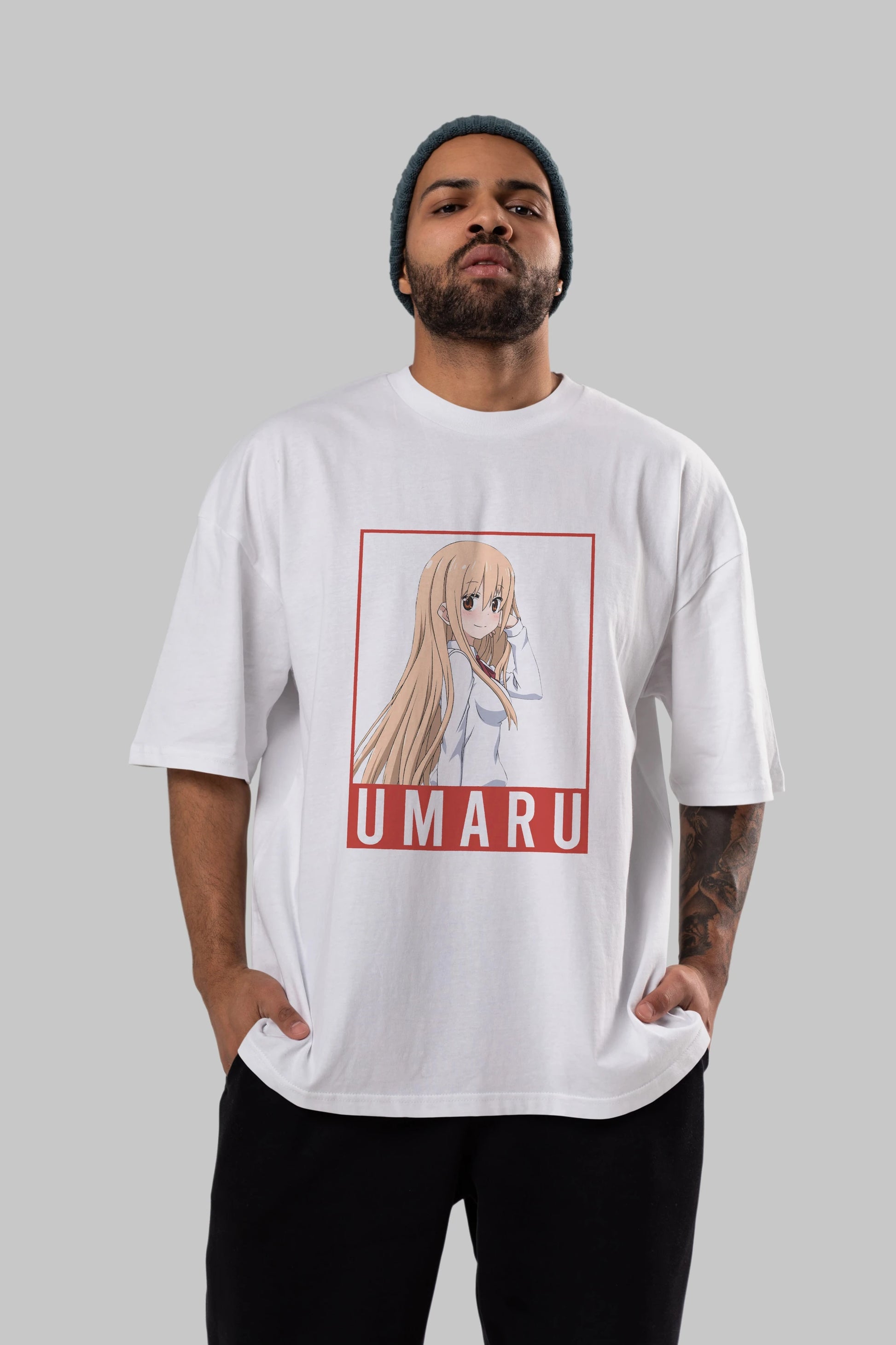 Umaru Doma 2 (2) Anime Ön Baskılı Oversize t-shirt %100 pamuk Erkek Kadın Unisex