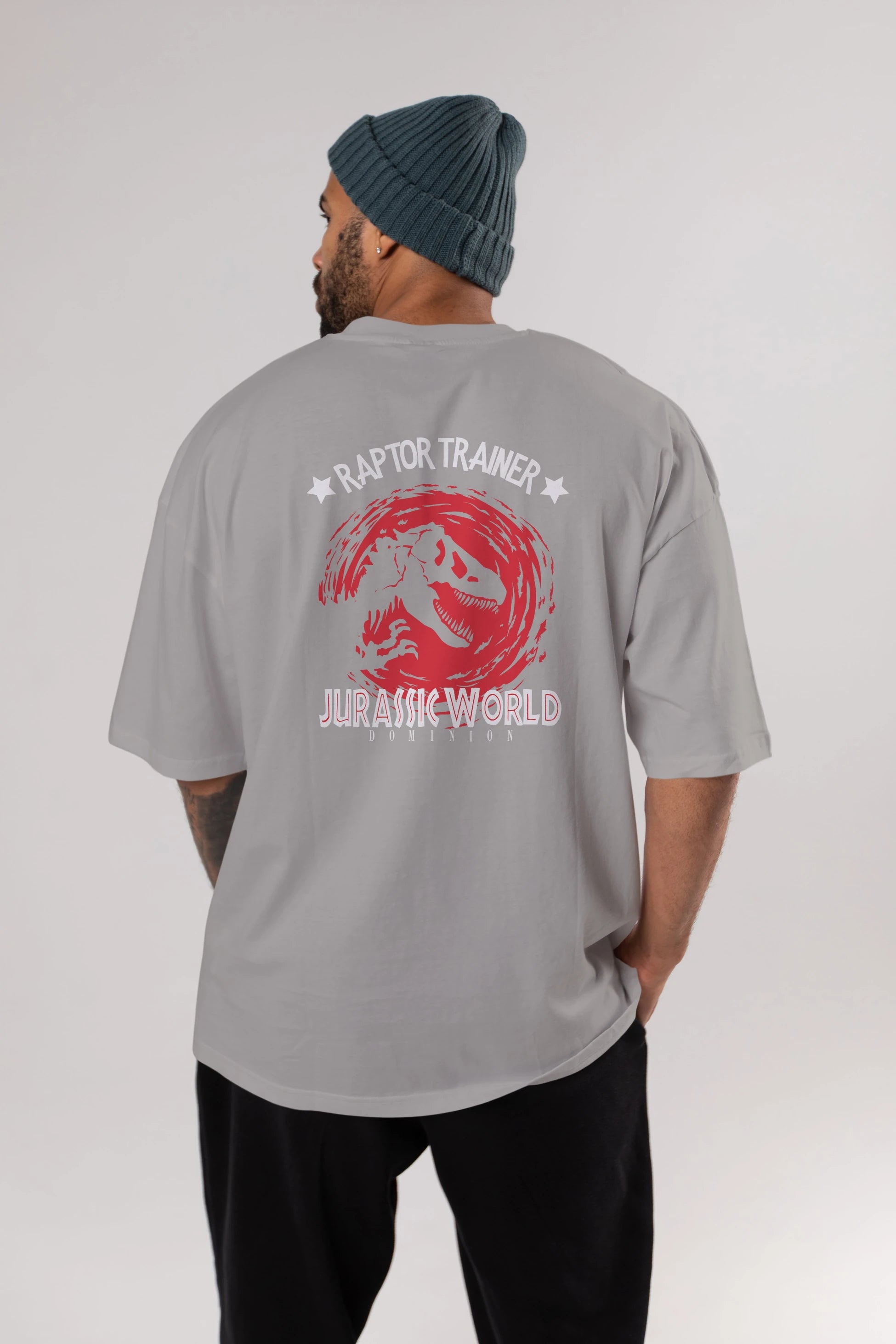 Jurassic Park (3) Arka Baskılı Oversize t-shirt Erkek Kadın Unisex %100 Pamuk Bisiklet Yaka tişort