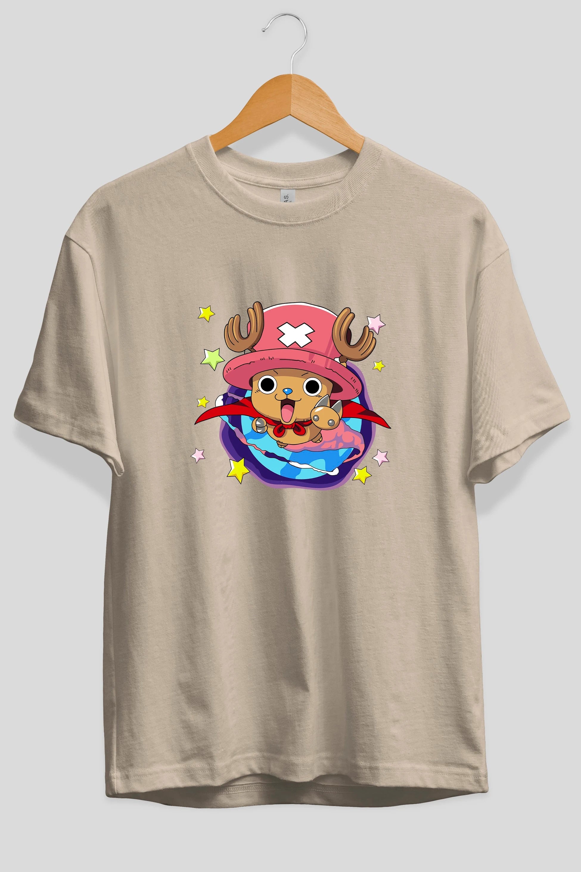 Tony Tony Chopper Anime Ön Baskılı Oversize t-shirt Erkek Kadın Unisex