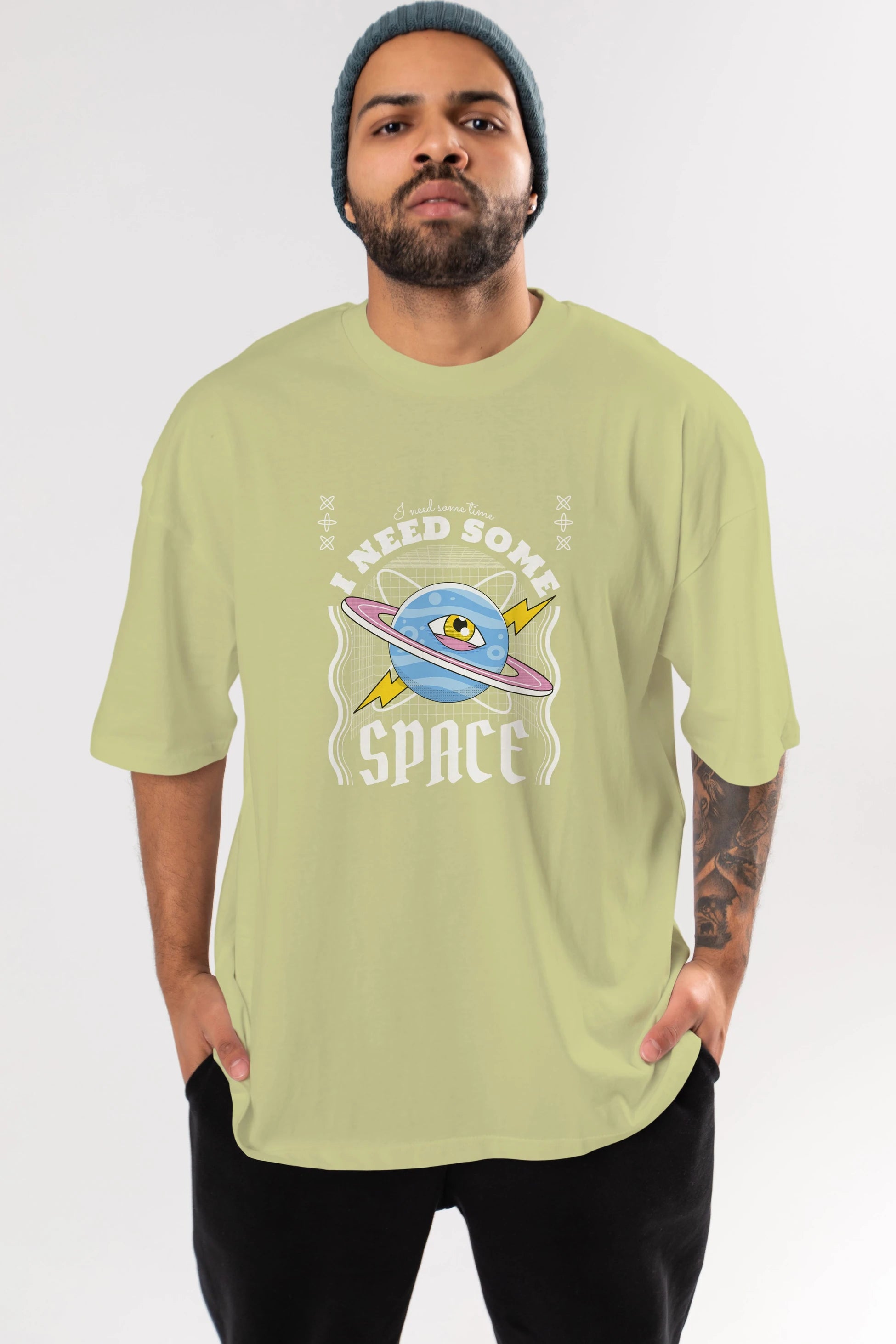 I Need Some Space Ön Baskılı Oversize t-shirt Erkek Kadın Unisex
