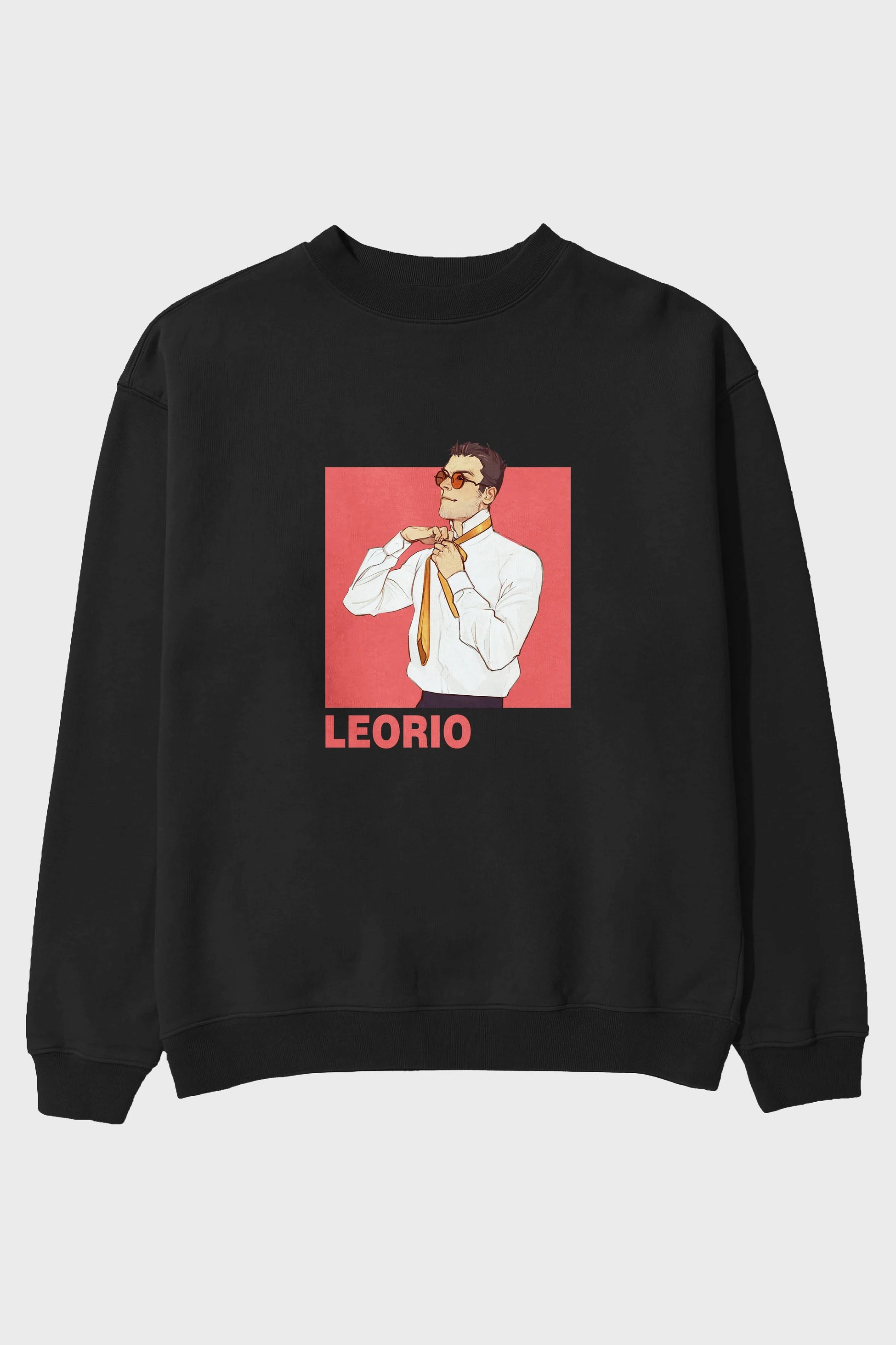 Leorio Paladiknight 5 Anime Ön Baskılı Oversize Sweatshirt Erkek Kadın Unisex