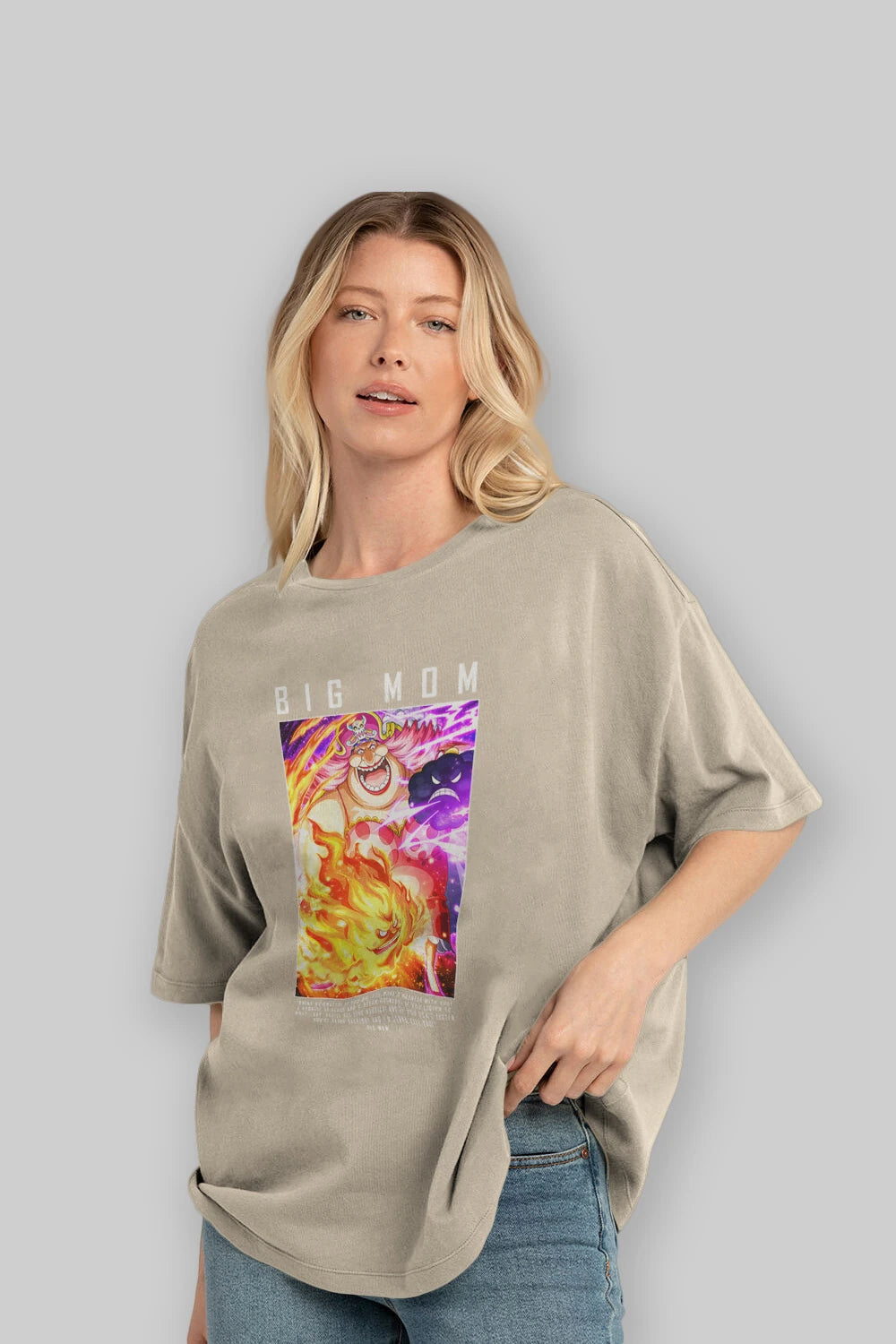 Charlotte Linlin Anime Ön Baskılı Oversize t-shirt Erkek Kadın Unisex