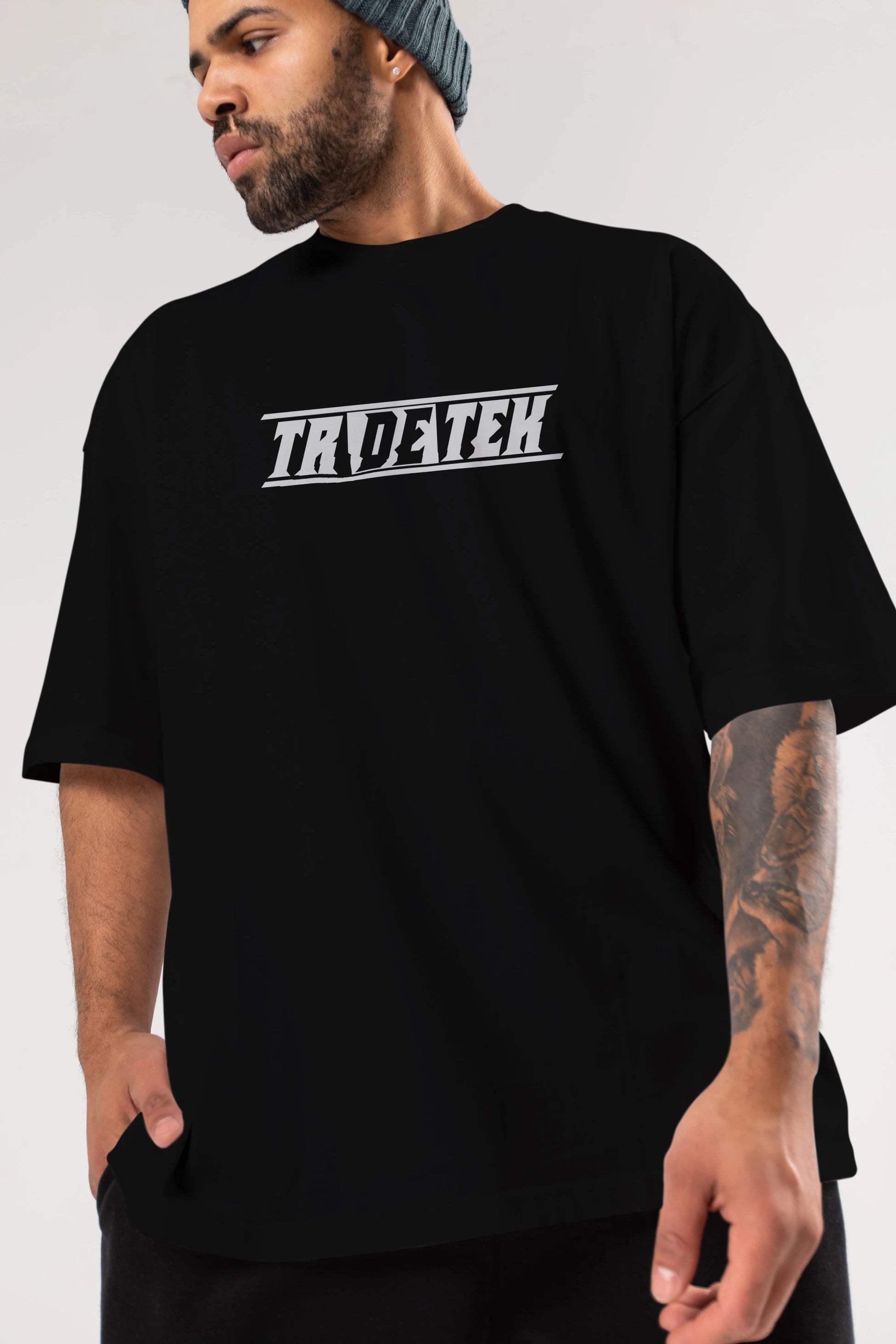 Tr De Tek Ön Baskılı Oversize t-shirt %100 pamuk Erkek Kadın Unisex