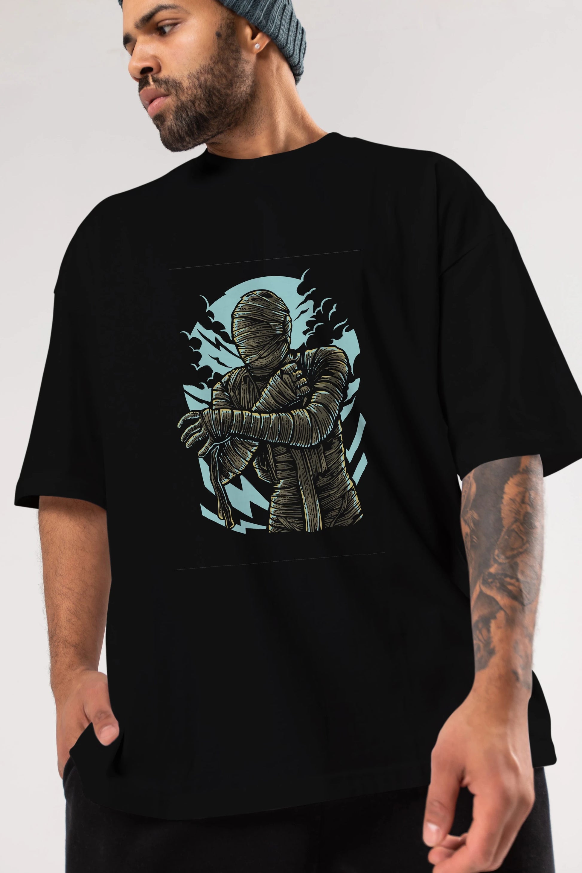 The Mummy Ön Baskılı Oversize t-shirt Erkek Kadın Unisex %100 Pamuk tişort