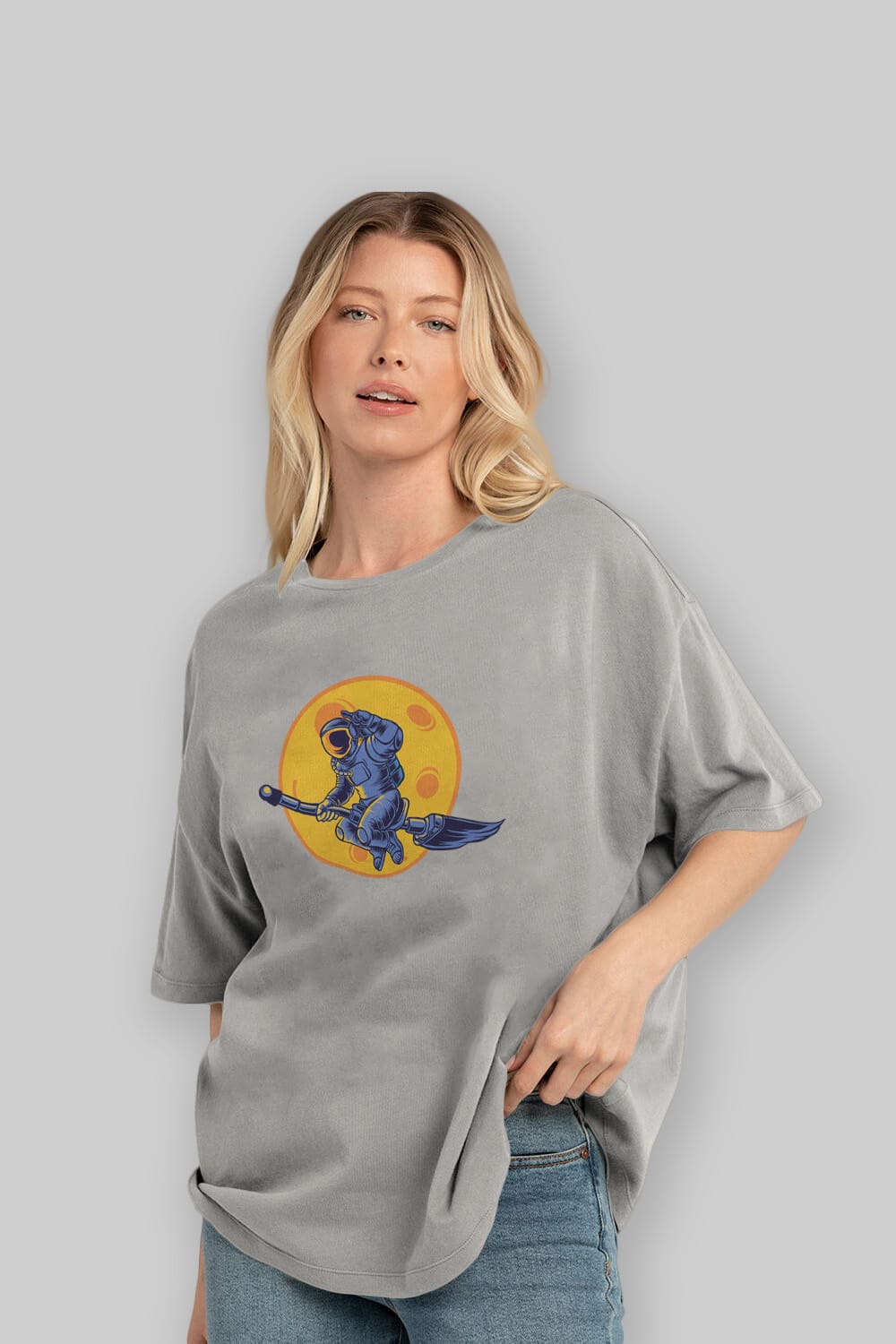 Space Witch Ön Baskılı Oversize t-shirt Erkek Kadın Unisex