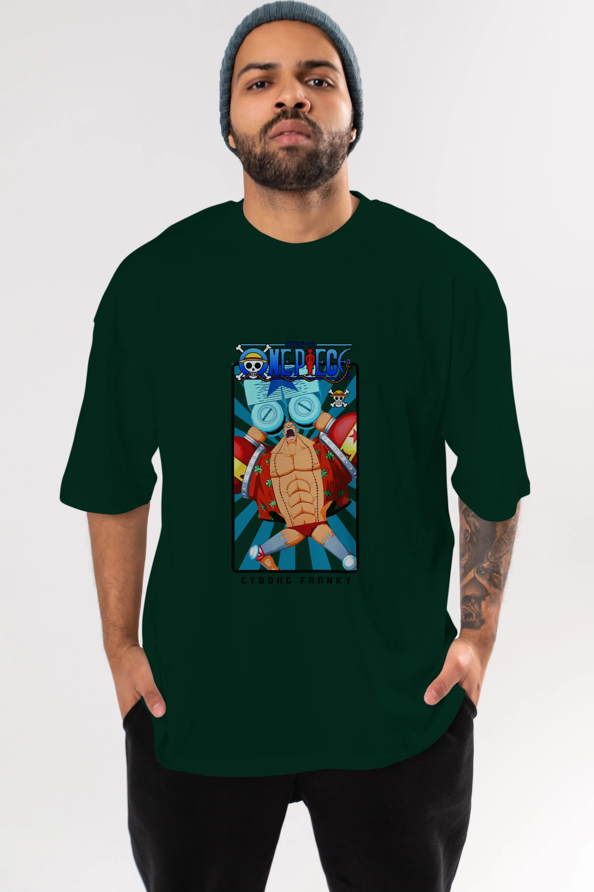 Franky Anime Ön Baskılı Oversize t-shirt Erkek Kadın Unisex