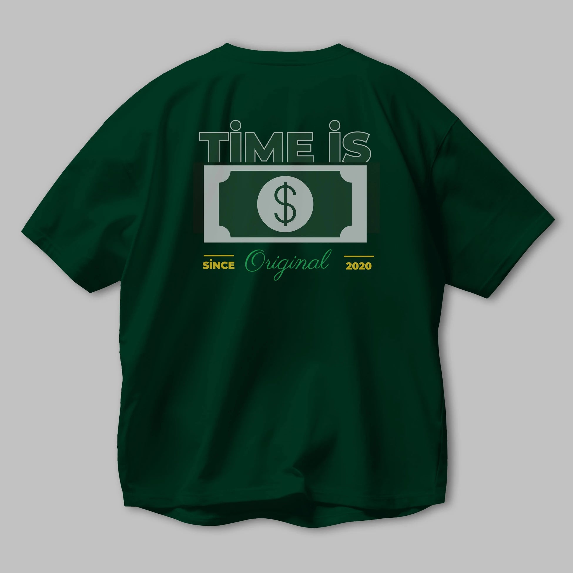 Time is Original Arka Baskılı Oversize t-shirt Erkek Kadın Unisex