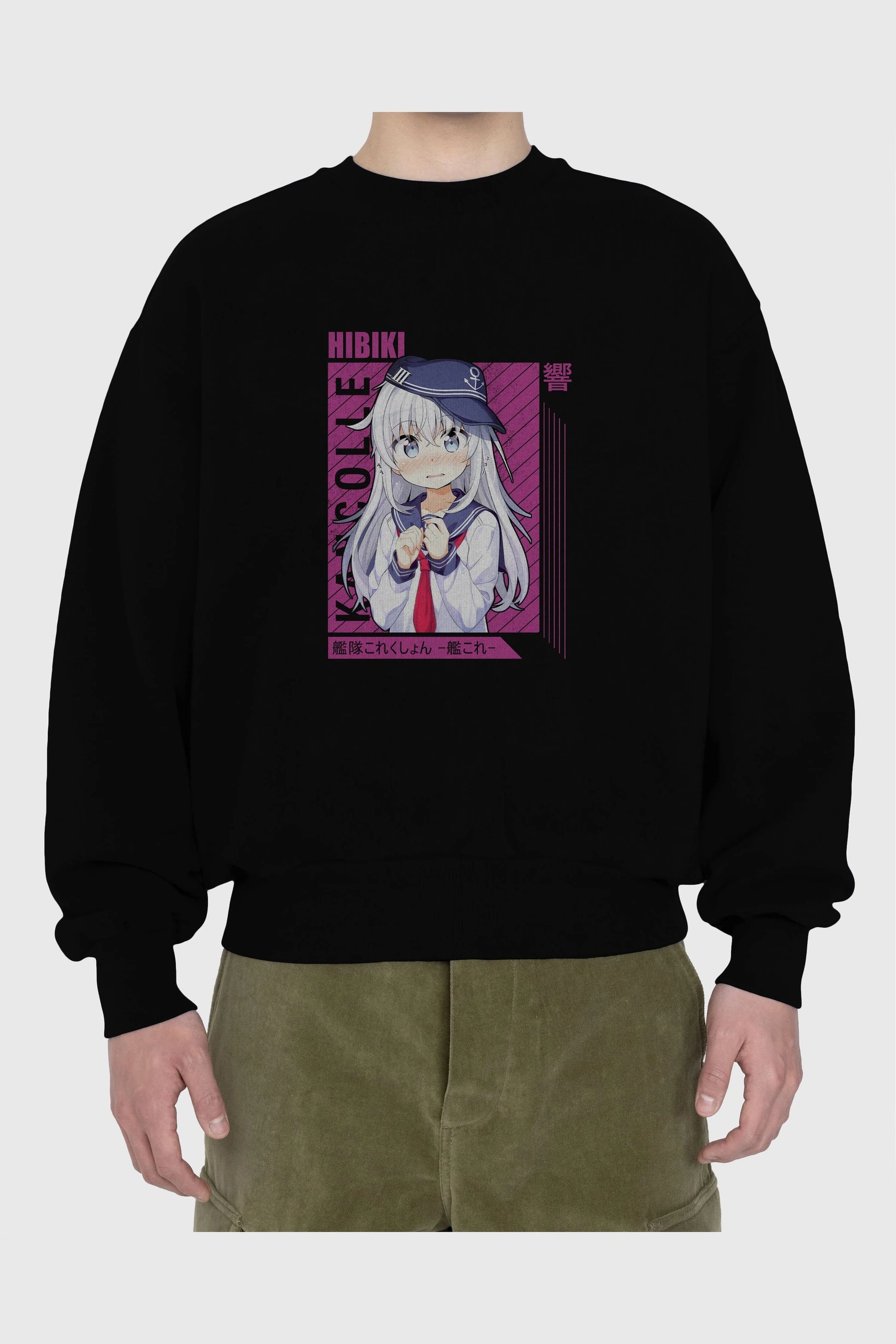 Hibiki 4 Anime Ön Baskılı Oversize Sweatshirt Erkek Kadın Unisex