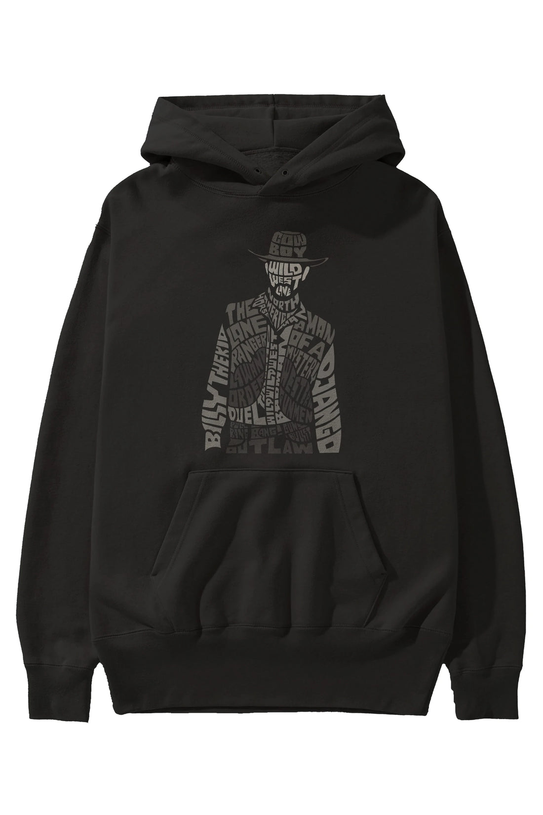 Cowboy Ön Baskılı Hoodie Oversize Kapüşonlu Sweatshirt Erkek Kadın Unisex
