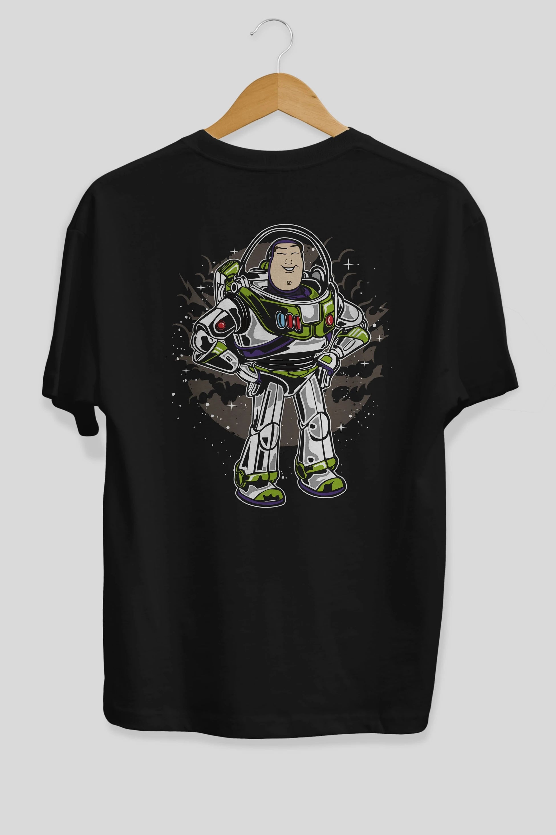 Buzz Arka Baskılı Oversize t-shirt Erkek Kadın Unisex %100 Pamuk