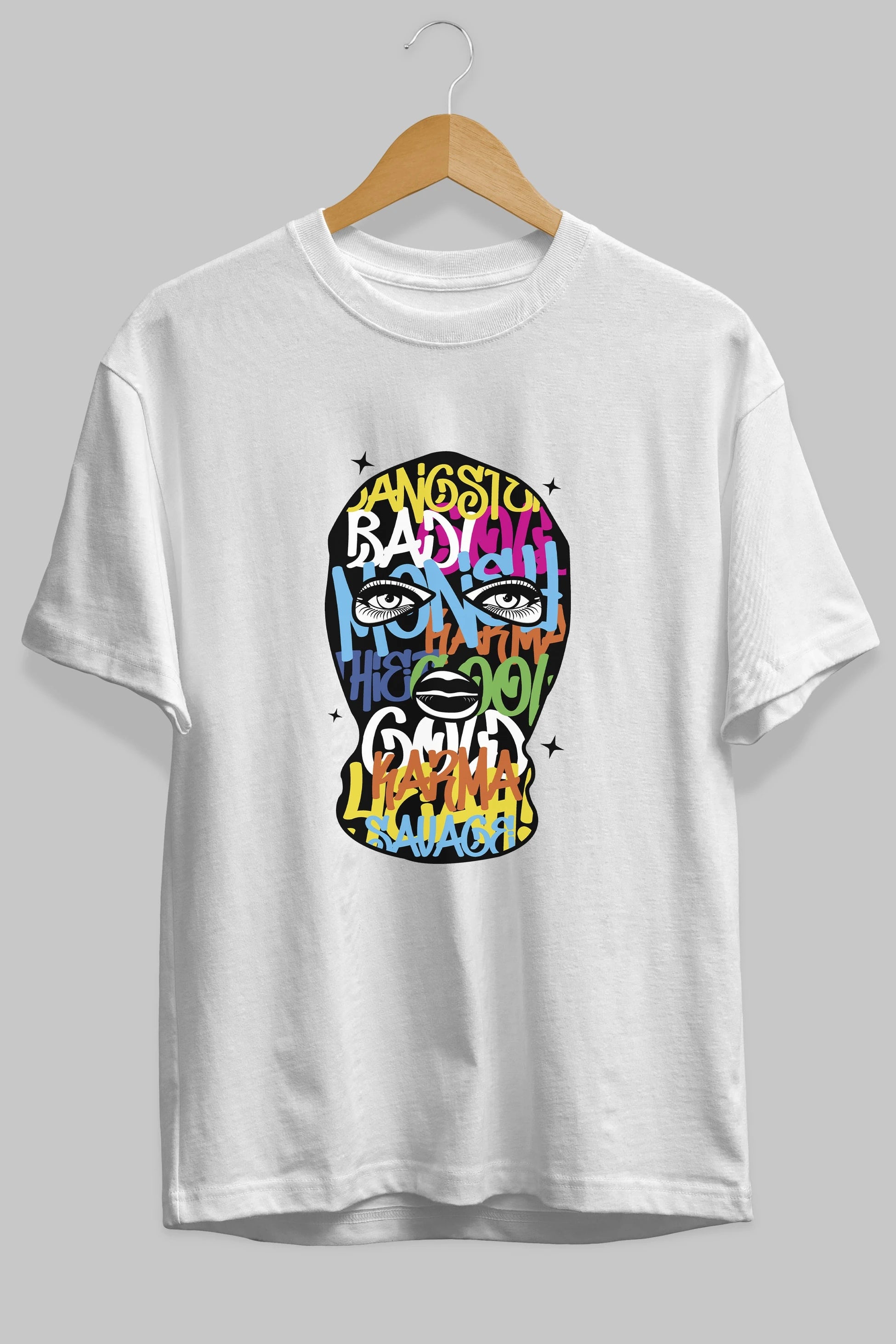 Karma Savage Ön Baskılı Oversize t-shirt Erkek Kadın Unisex