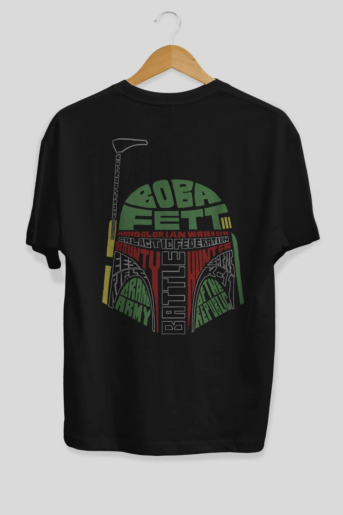 Boba Fett (2) Arka Baskılı Oversize t-shirt %100 pamuk Erkek Kadın Unisex