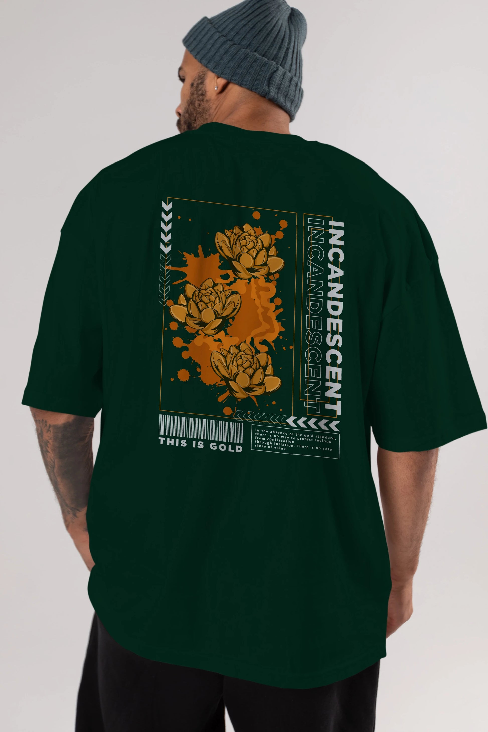 Incandescent Arka Baskılı Oversize t-shirt Erkek Kadın Unisex