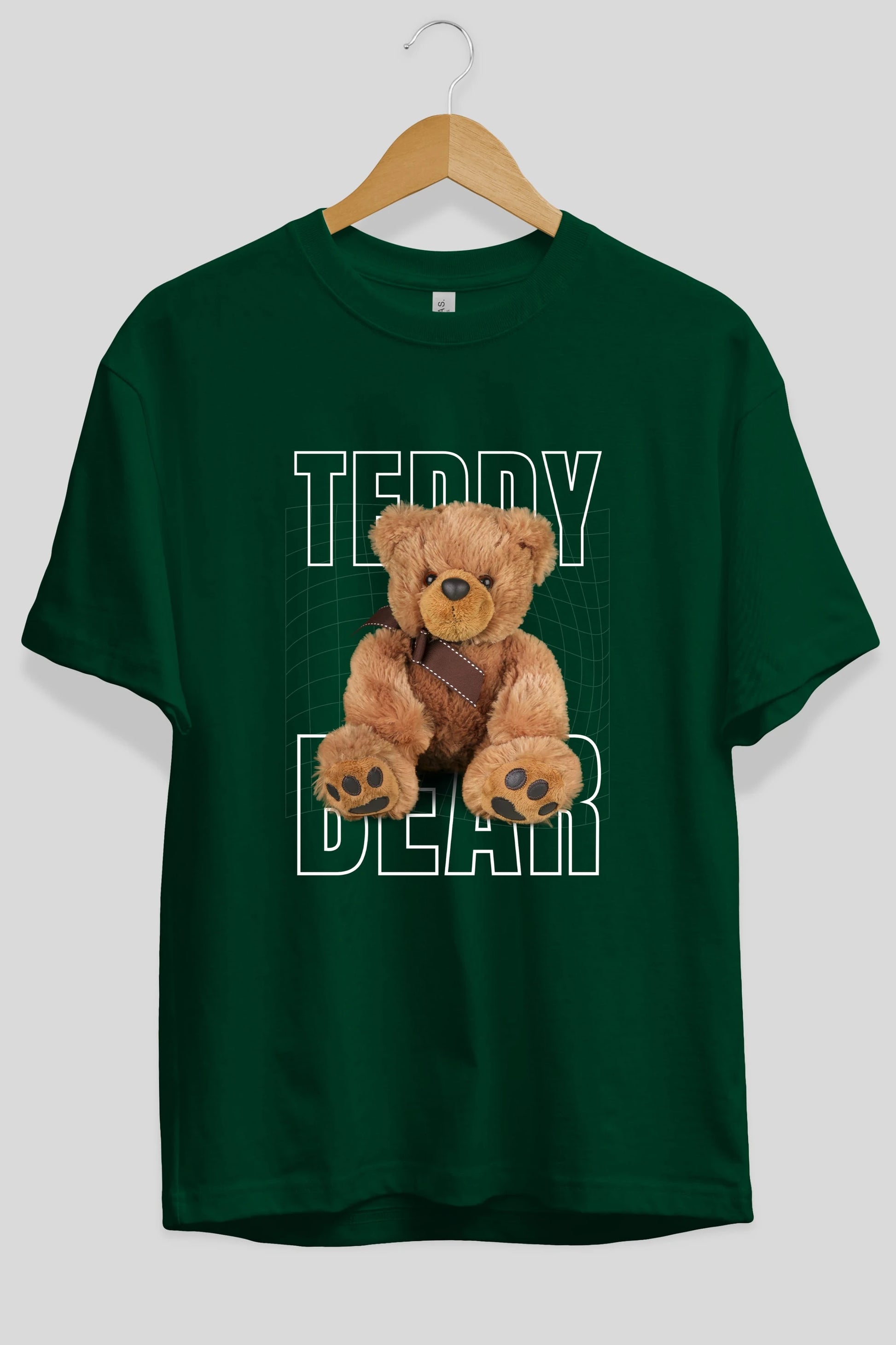 Teddy Bear Yazılı Ön Baskılı Oversize t-shirt Erkek Kadın Unisex