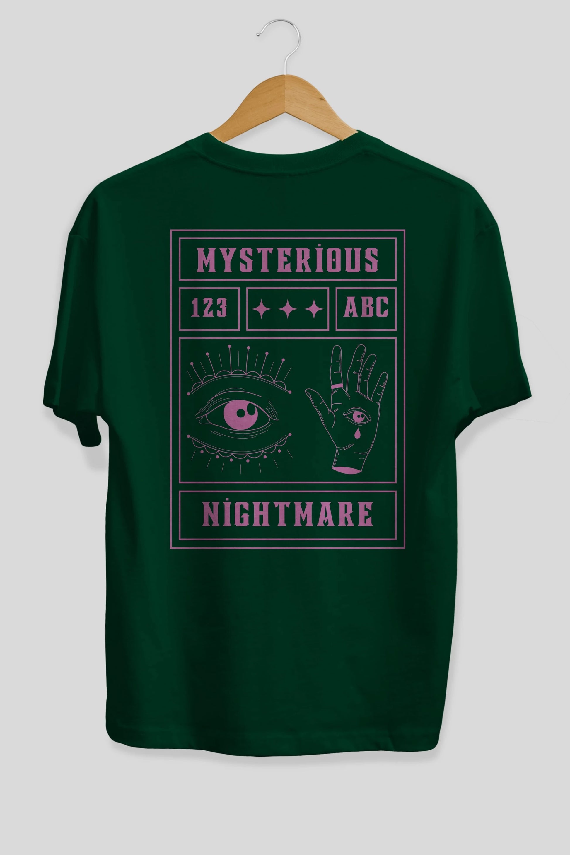 Mysterious Nightmare Arka Baskılı Oversize t-shirt Erkek Kadın Unisex