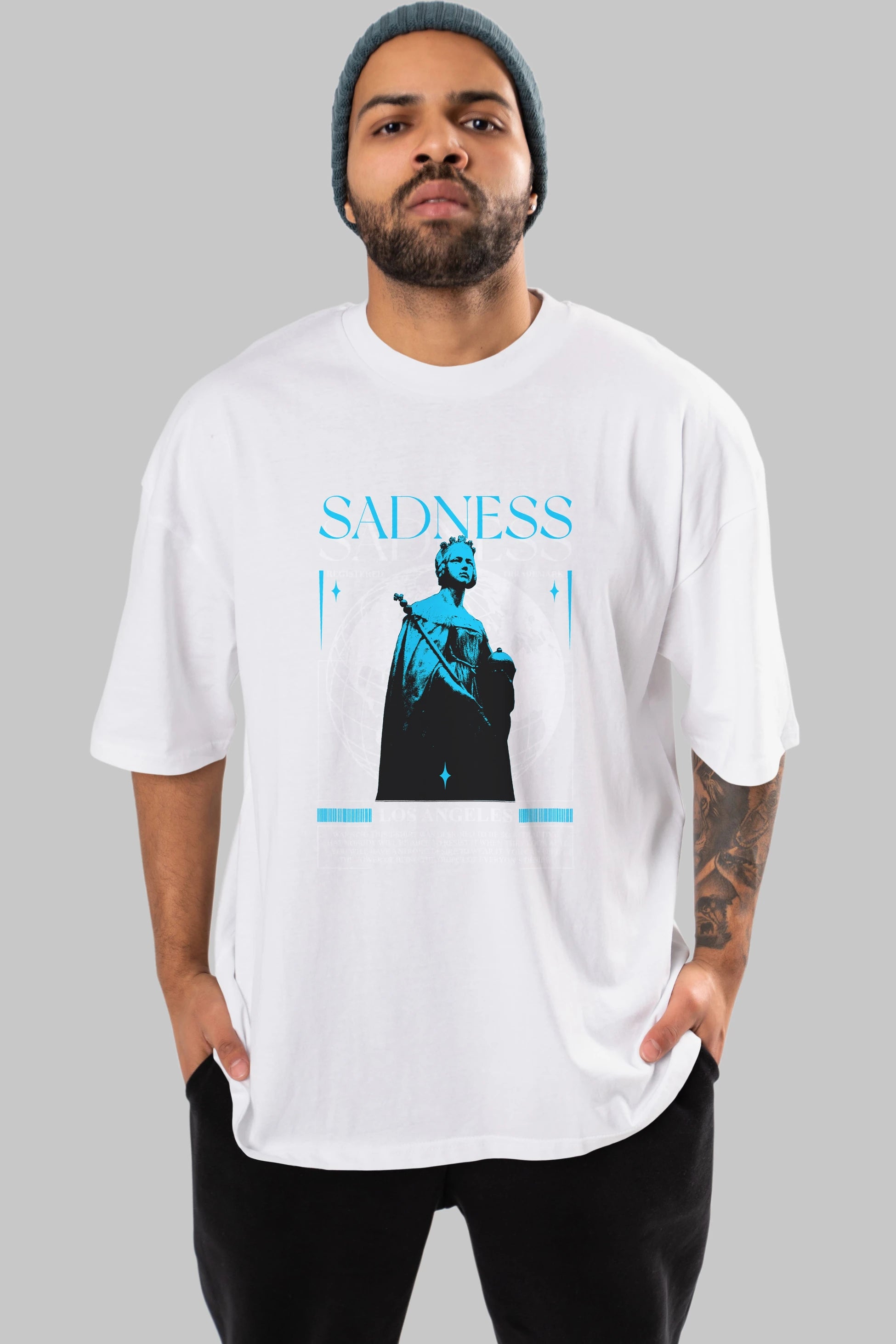Sadness Los Angeles Ön Baskılı Oversize t-shirt Erkek Kadın Unisex