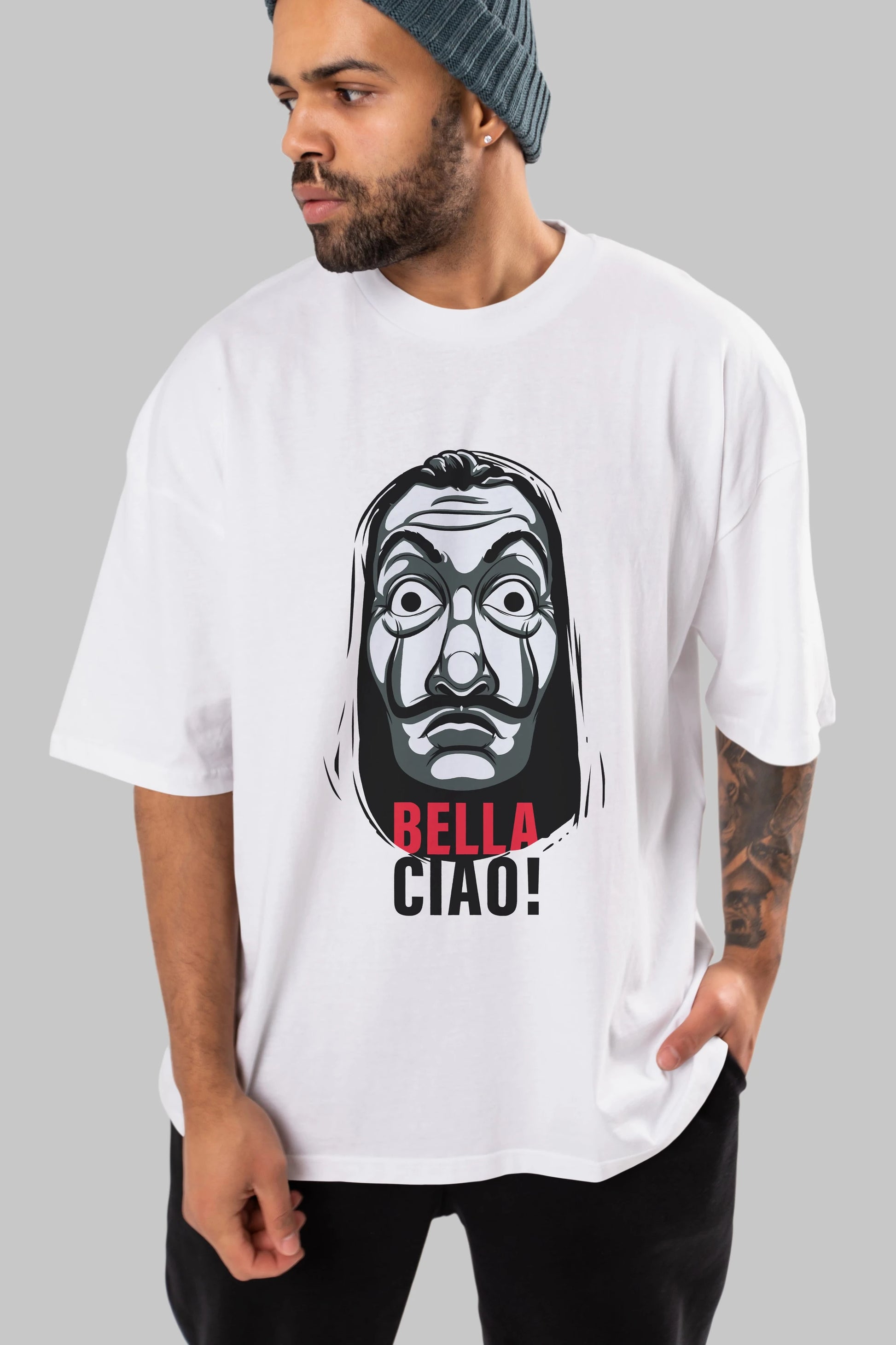 La Casa De Papel (12) Ön Baskılı Oversize t-shirt Erkek Kadın Unisex %100 Pamuk Bisiklet Yaka tişort
