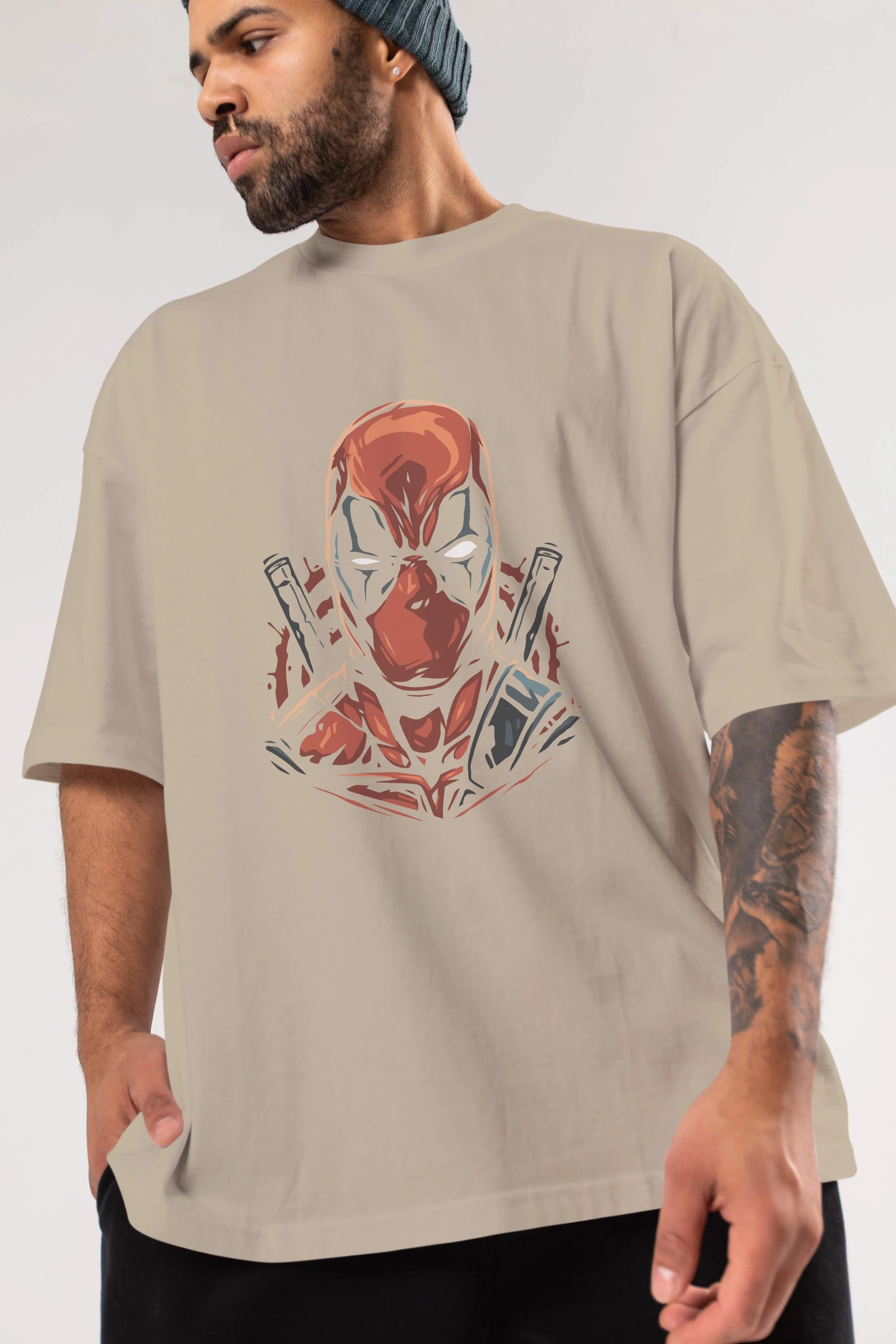 Deadpool (10) Ön Baskılı Oversize t-shirt Erkek Kadın Unisex %100 Pamuk Bisiklet Yaka tişort