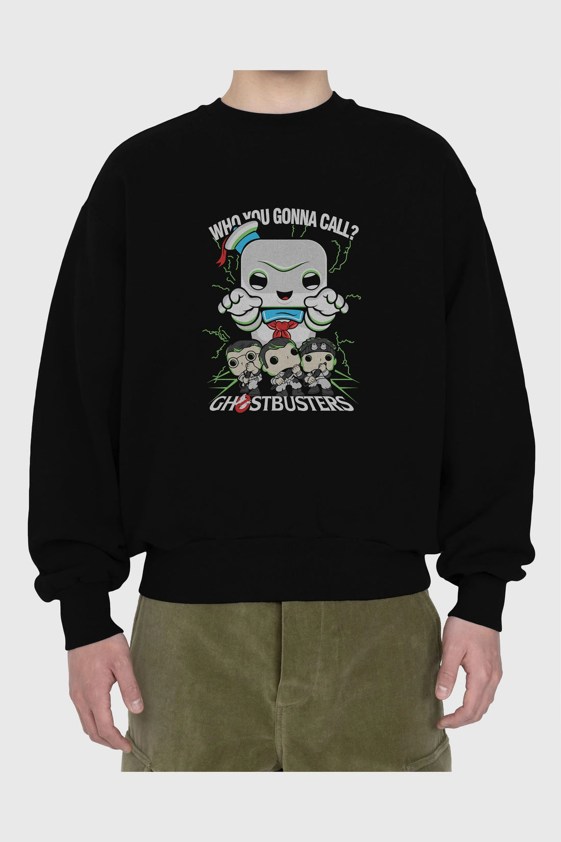 Ghostbusters Ön Baskılı Oversize Sweatshirt Erkek Kadın Unisex