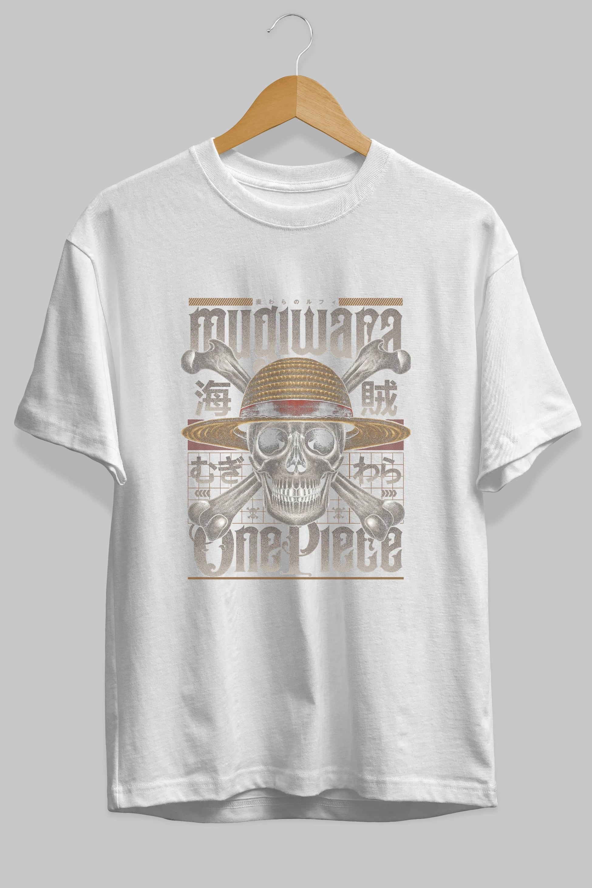 ONE PIECE (2) Anime Ön Baskılı Oversize t-shirt %100 pamuk Erkek Kadın Unisex