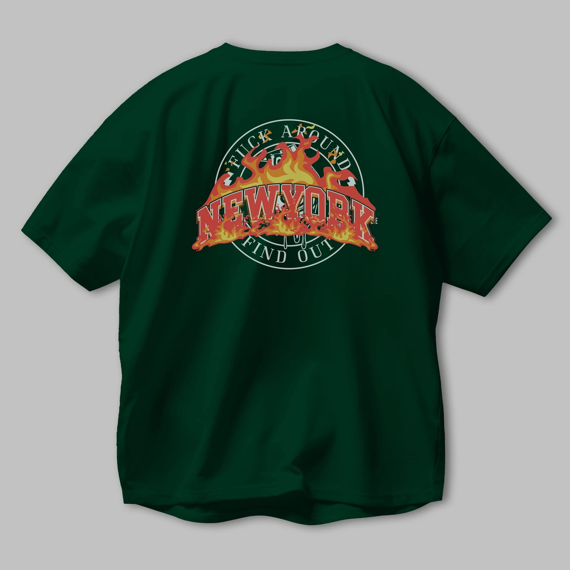 Newyork Style Arka Baskılı Oversize t-shirt Erkek Kadın Unisex