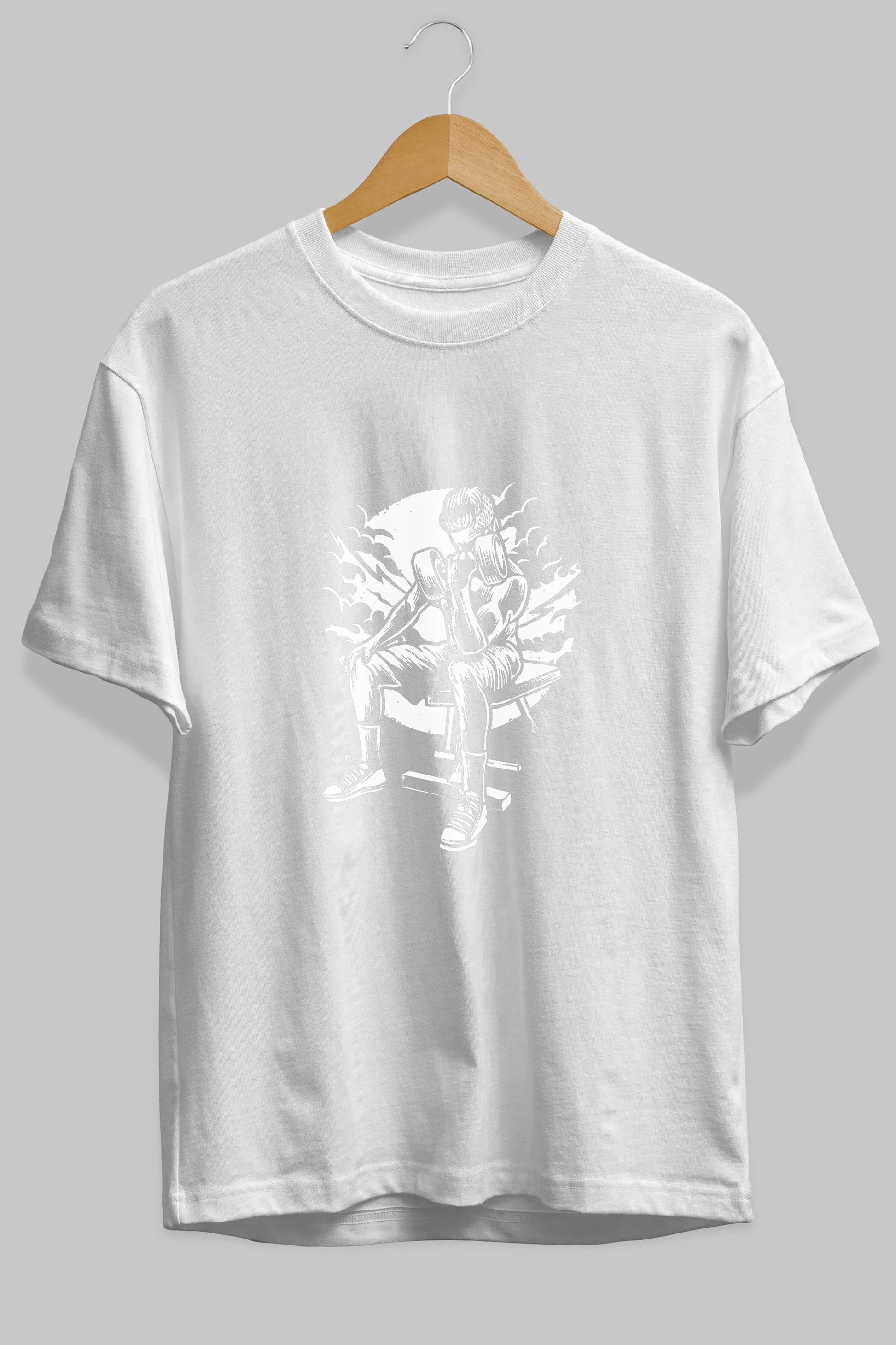 No Pain No Gain Ön Baskılı Oversize t-shirt Erkek Kadın Unisex %100 Pamuk tişort