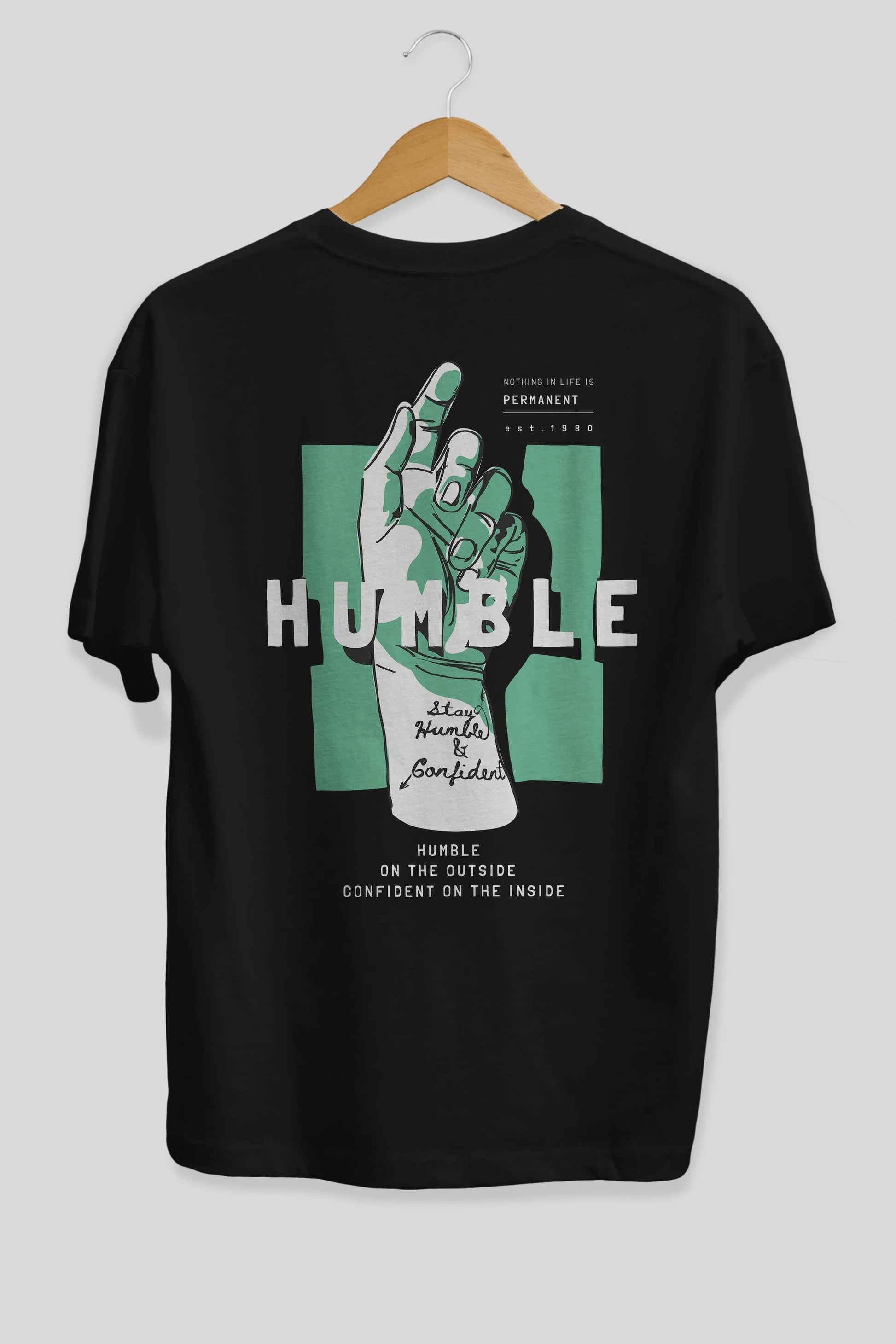 Humble Arka Baskılı Oversize t-shirt Erkek Kadın Unisex